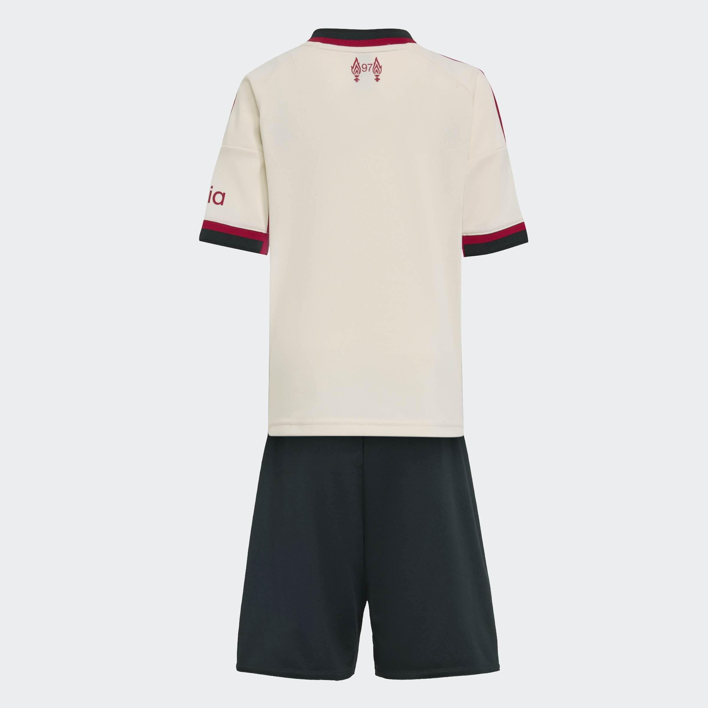 Kids Unisex Liverpool FC 25/26 Away Mini Kit, White, A701_ONE, large image number 1