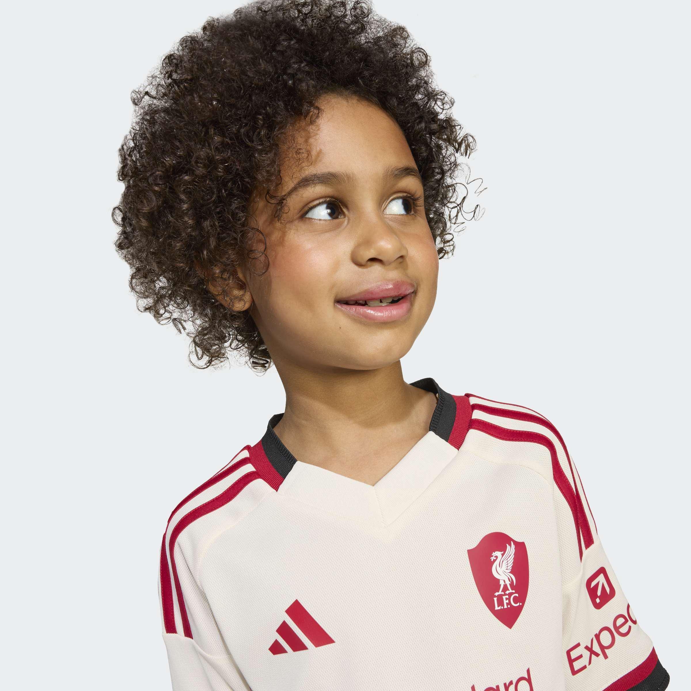 Kids Unisex Liverpool FC 25/26 Away Mini Kit, White, A701_ONE, large image number 5