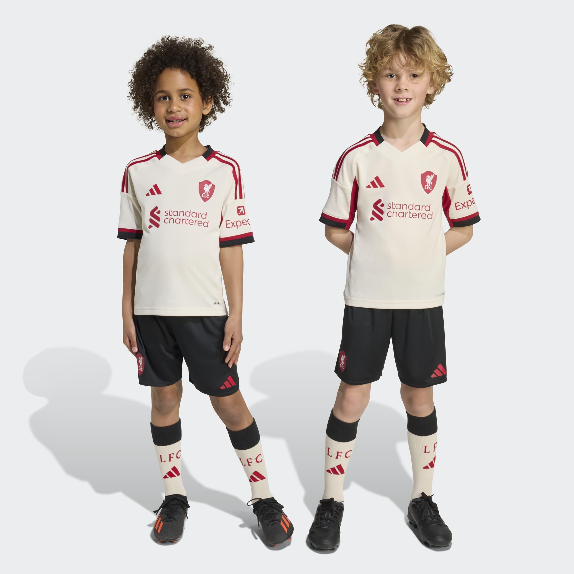 Kids Unisex Liverpool FC 25/26 Away Mini Kit, White, A701_ONE, large image number 6