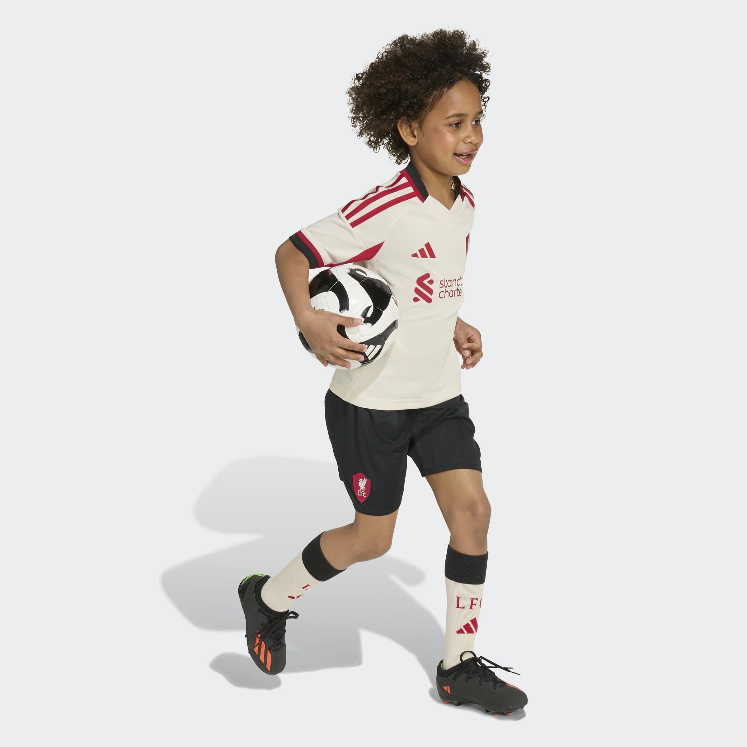 Kids Unisex Liverpool FC 25/26 Away Mini Kit, White, A701_ONE, large image number 9