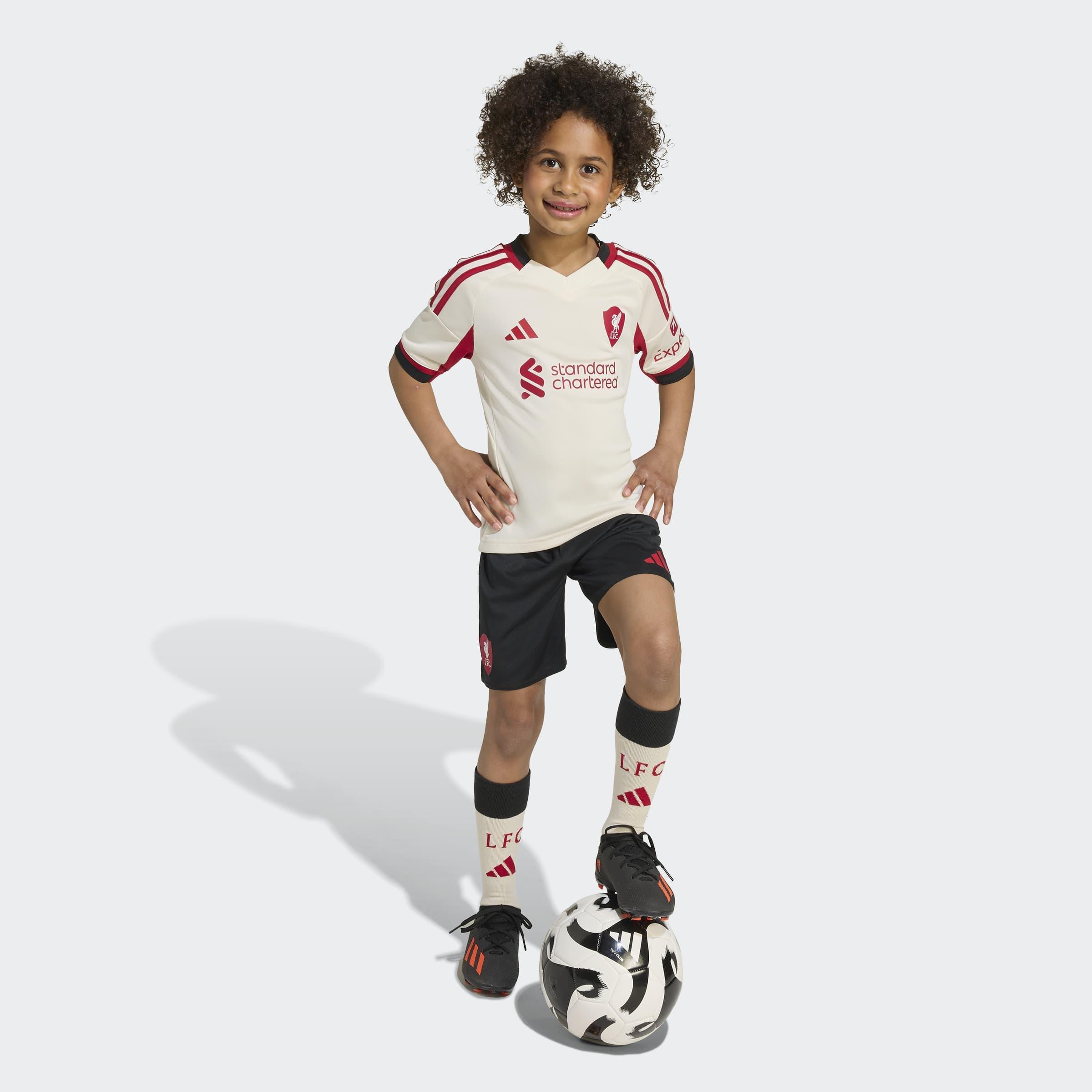 Kids Unisex Liverpool FC 25/26 Away Mini Kit, White, A701_ONE, large image number 10