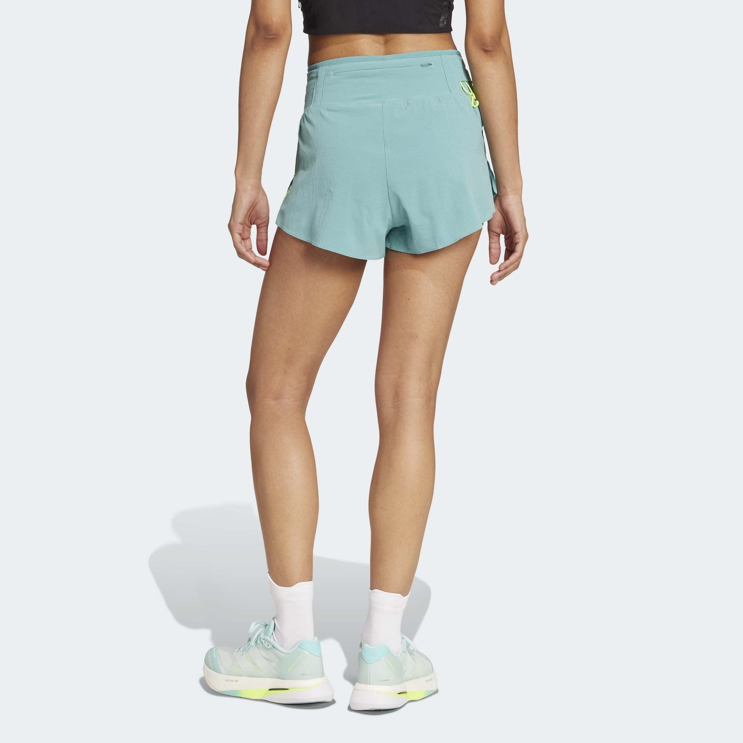 Adizero Running Gel Pocket Shorts, Turquoise