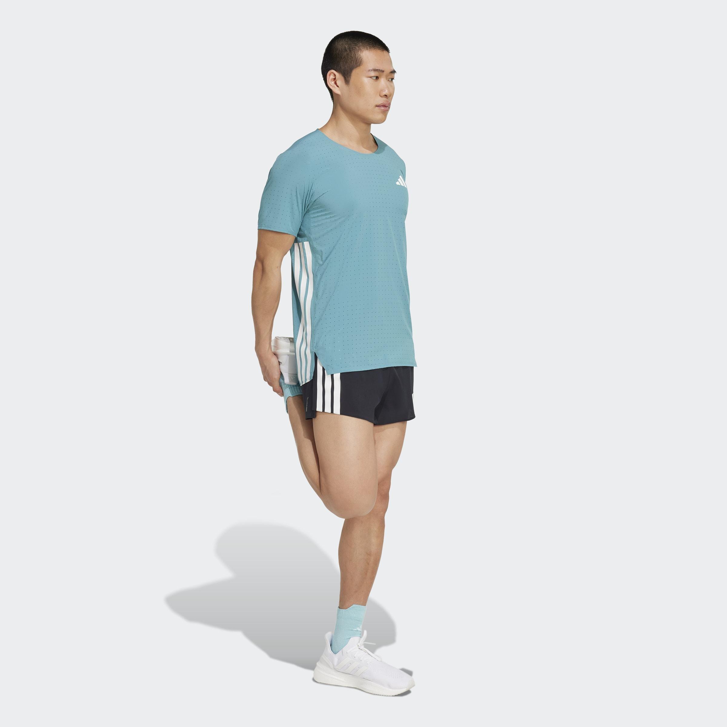 Adizero Running T-Shirt, Turquoise, A701_ONE, large image number 5