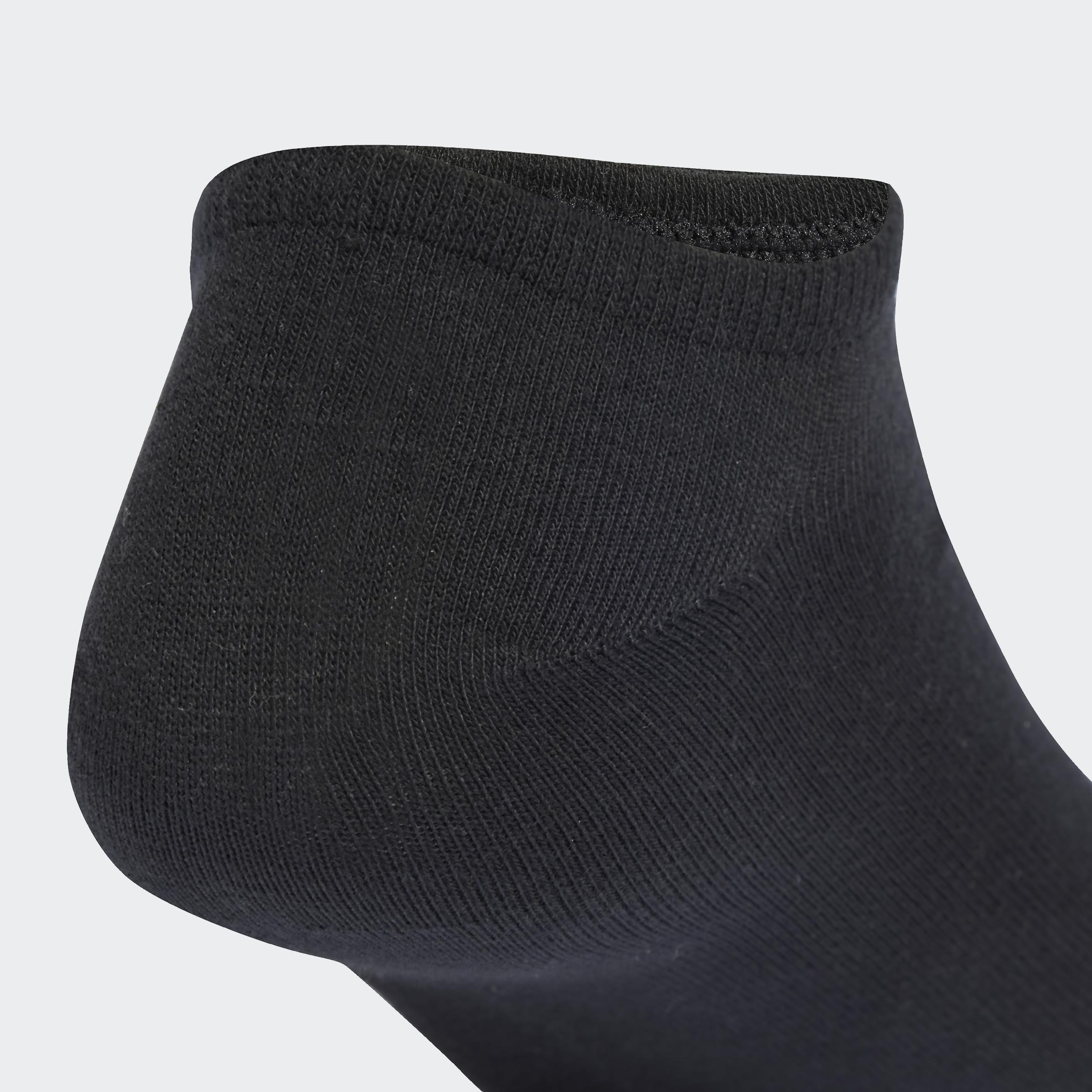 Unisex Liner Socks 3 Pairs, Black, A701_ONE, medium