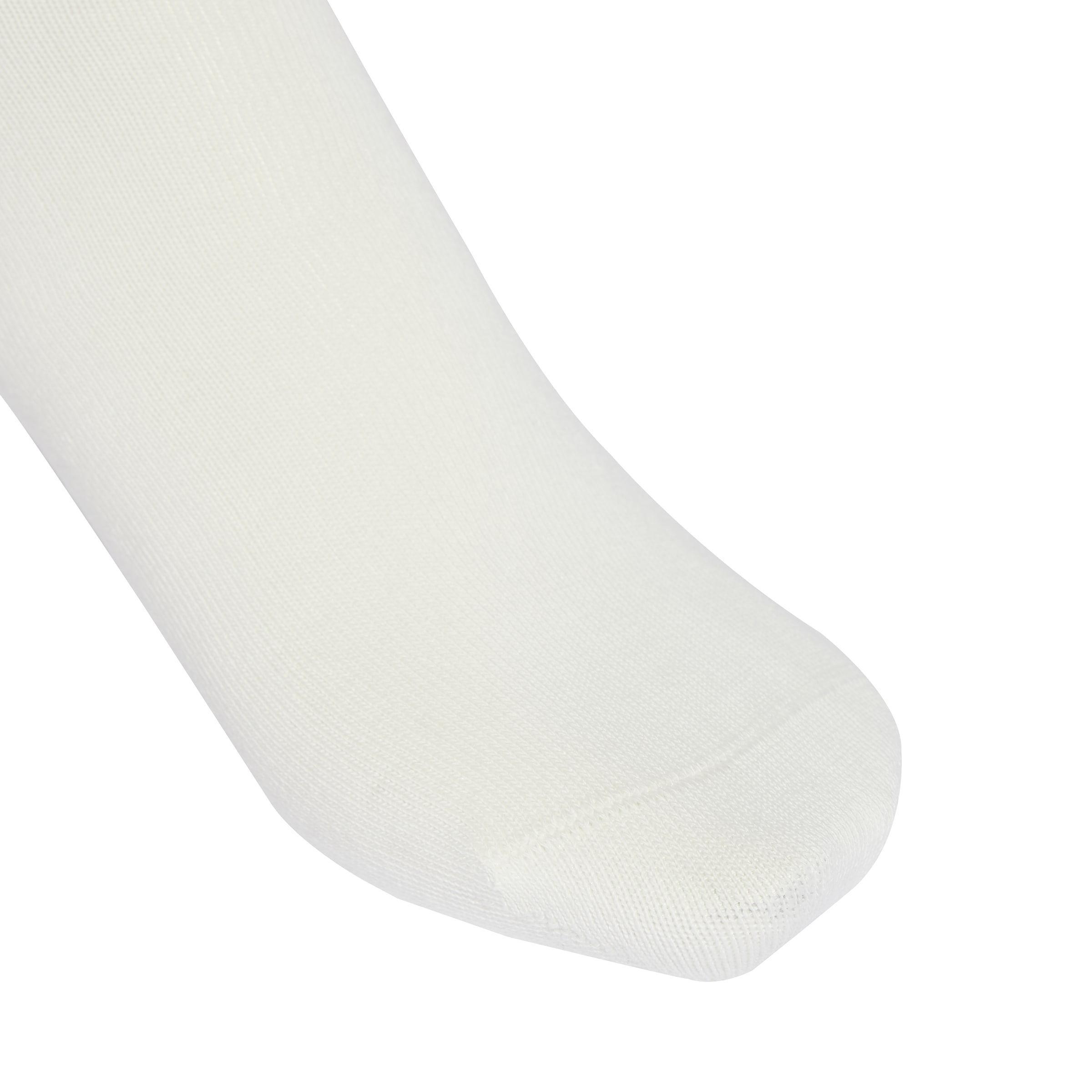 Unisex 3-Stripes Crew Socks 3 Pairs, White, A701_ONE, large image number 1
