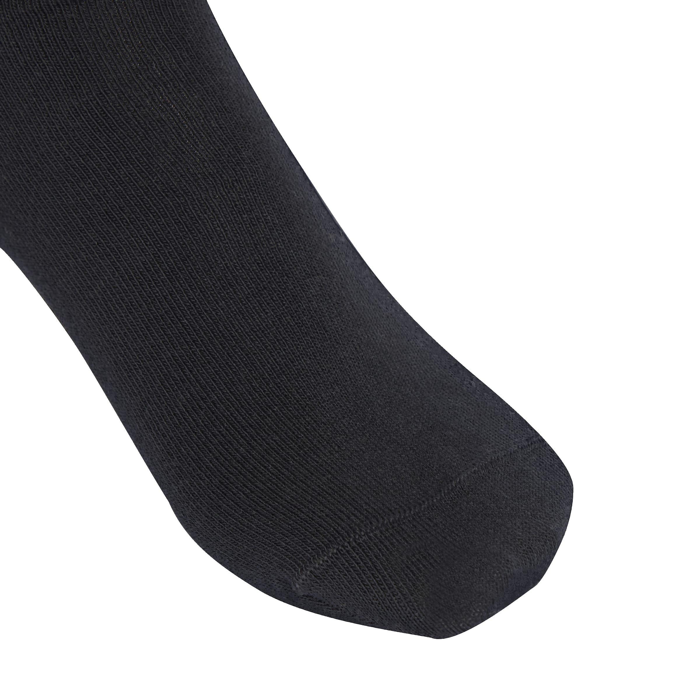 Unisex 3-Stripes Crew Socks 3 Pairs, Black, A701_ONE, large image number 2