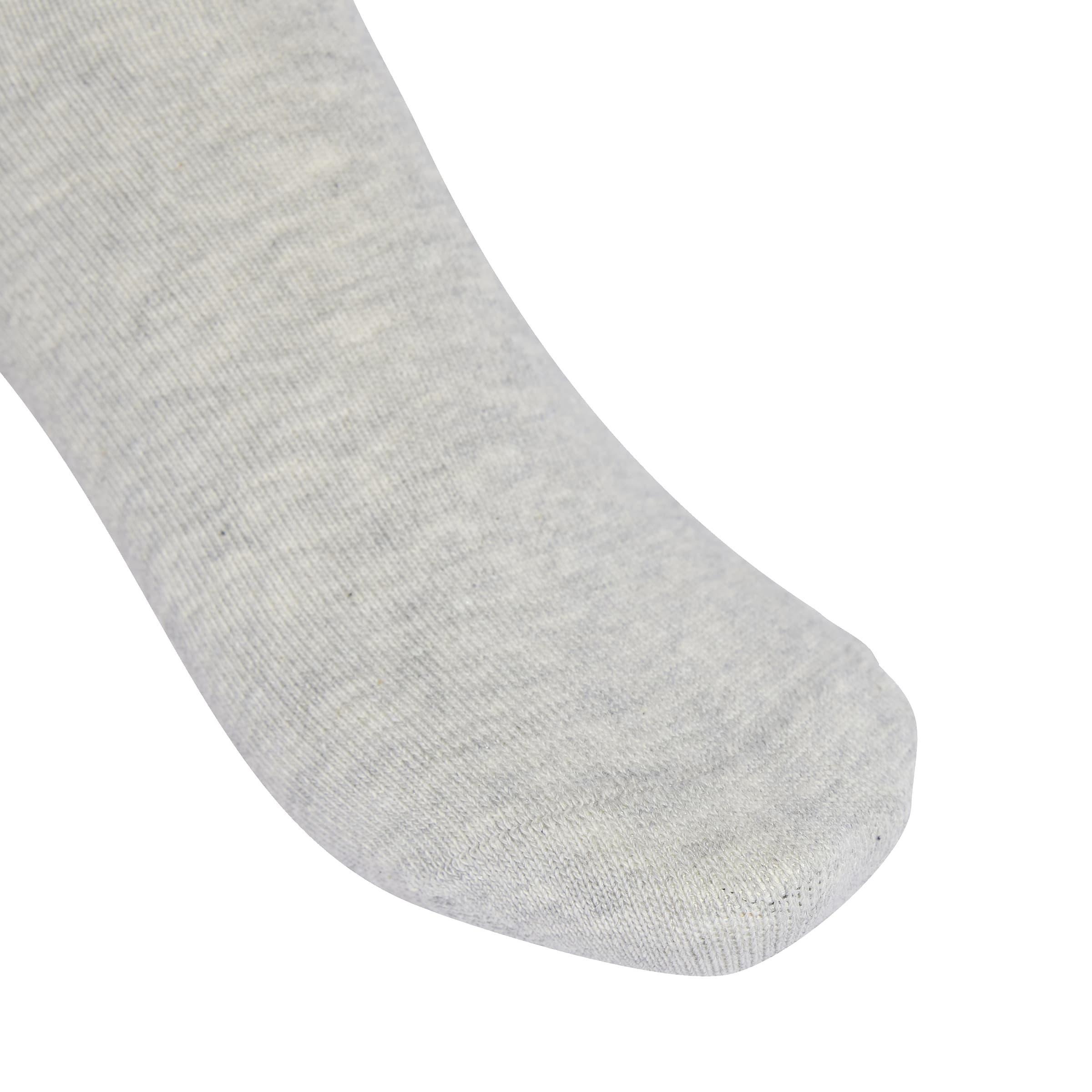 Unisex 3-Stripes Crew Socks 3 Pairs, White, A701_ONE, large image number 1