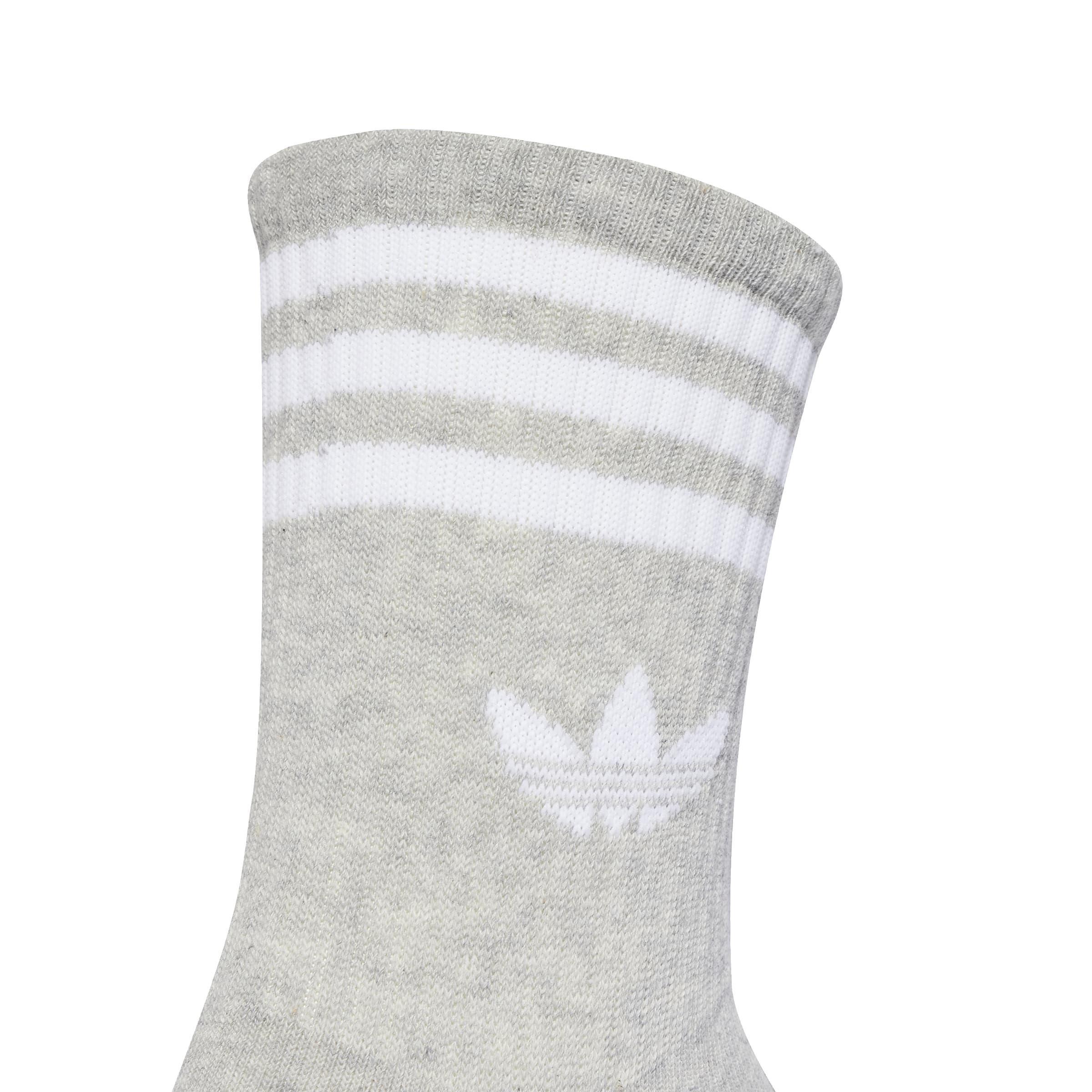 Unisex 3-Stripes Crew Socks 3 Pairs, Multicolour, A701_ONE, large image number 3