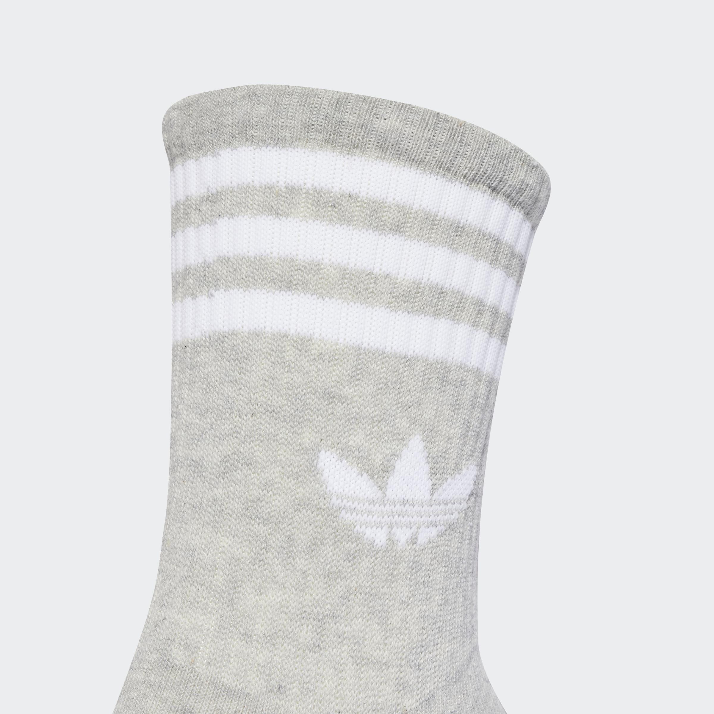 Unisex 3-Stripes Crew Socks 3 Pairs, Multicolour, A701_ONE, large image number 5