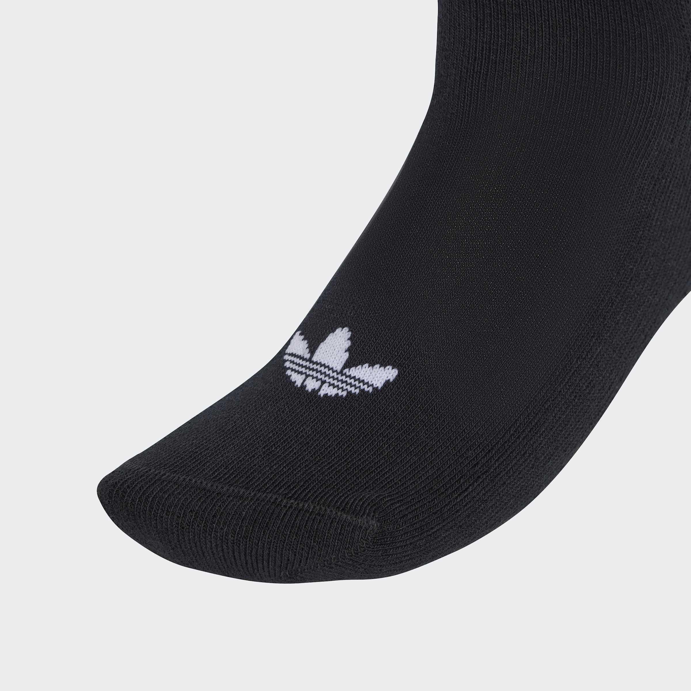 Unisex Quarter 3 Back Stripes Socks 3 Pairs, Black, A701_ONE, large image number 2
