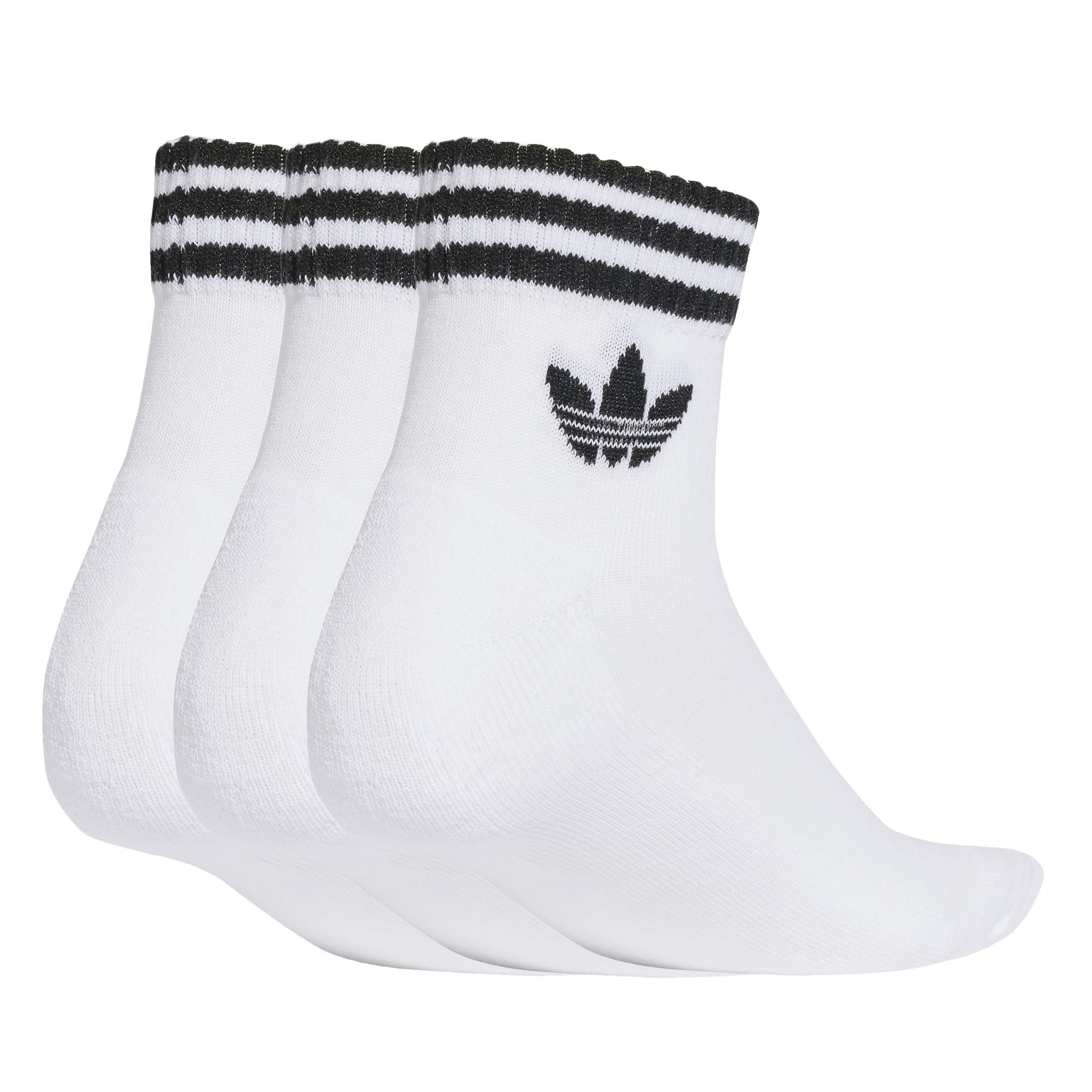 Unisex 3-Stripes Ankle Socks 3 Pairs, White, A701_ONE, large image number 0