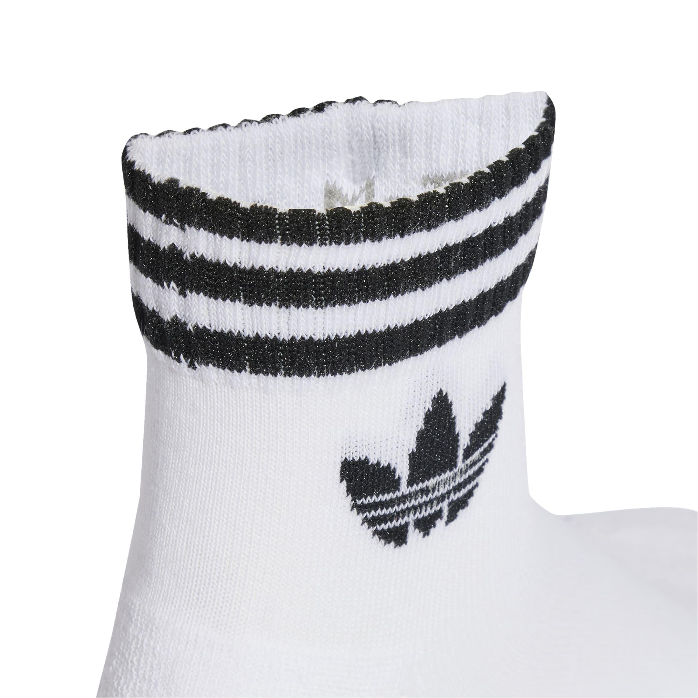 Unisex 3-Stripes Ankle Socks 3 Pairs, White, A701_ONE, large image number 2