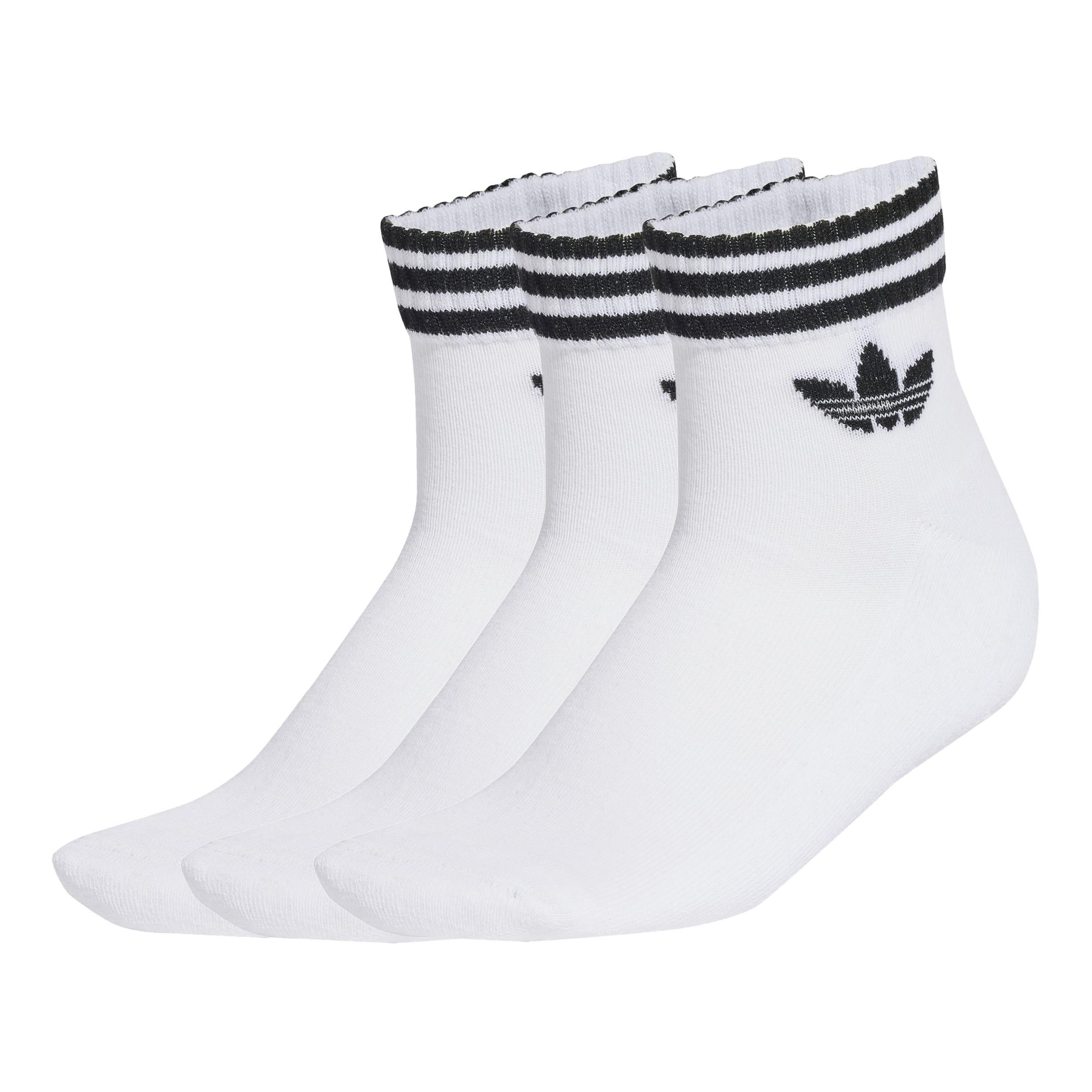 Unisex 3-Stripes Ankle Socks 3 Pairs, White, A701_ONE, large image number 3
