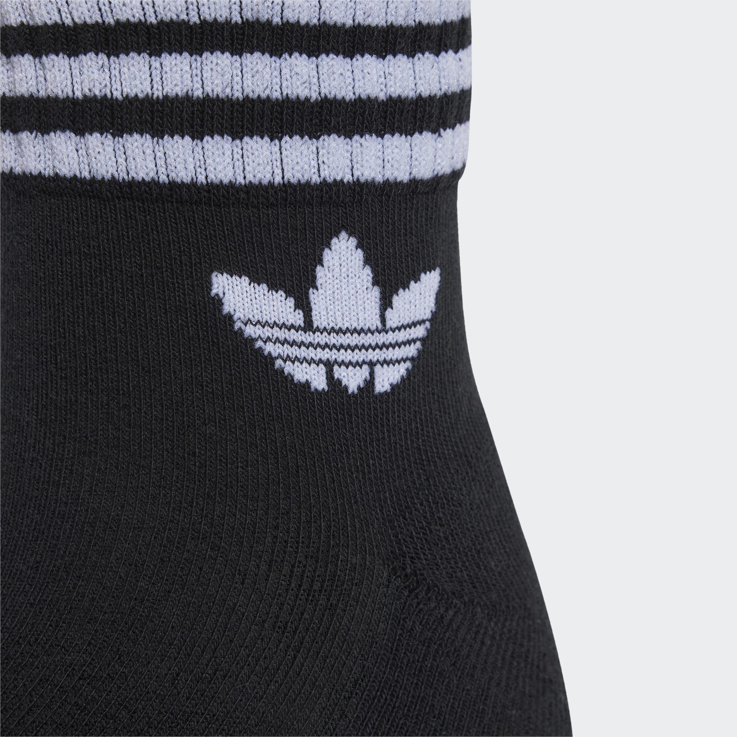 Unisex 3-Stripes Ankle Socks 3 Pairs, Black, A701_ONE, medium