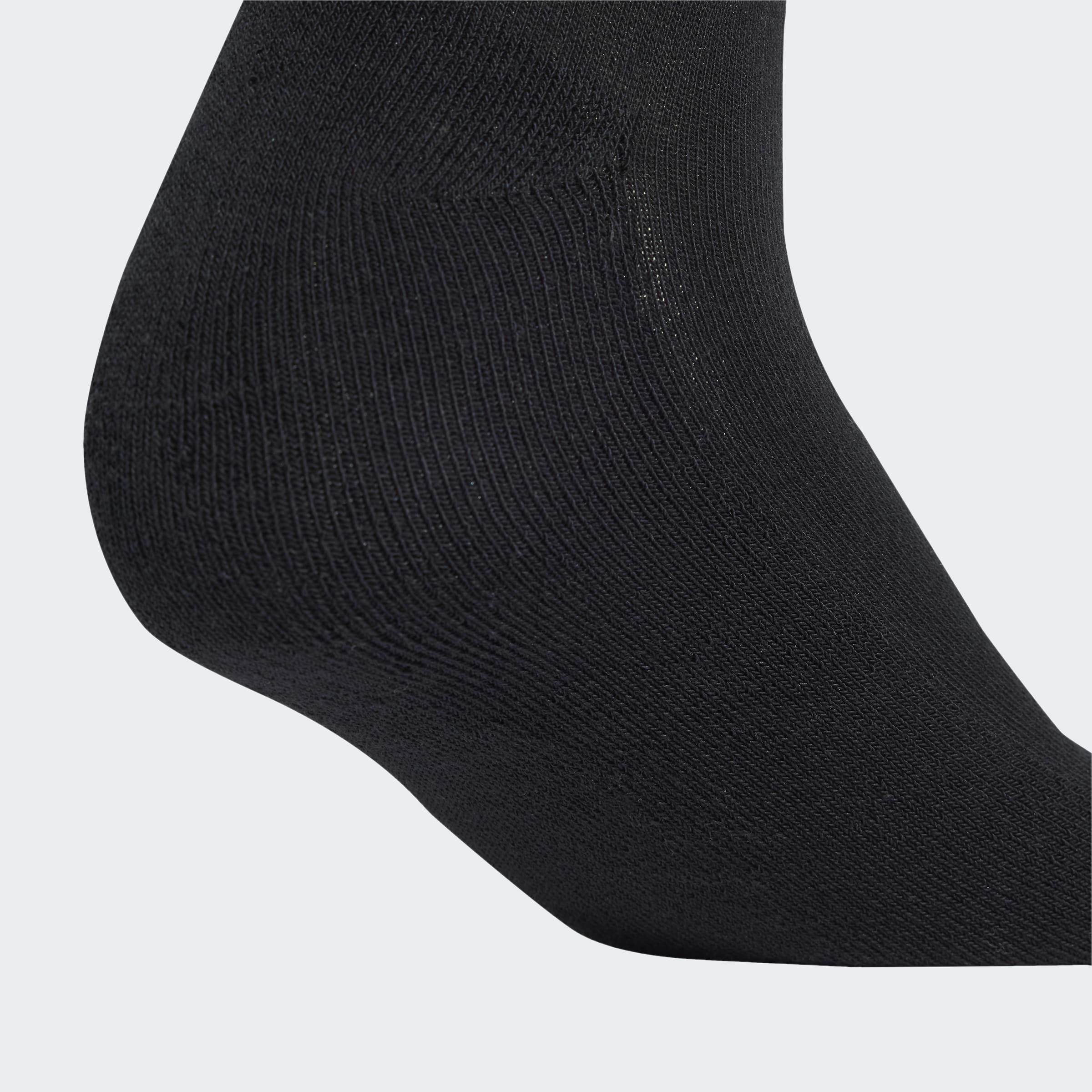 Unisex 3-Stripes Ankle Socks 3 Pairs, Black, A701_ONE, medium