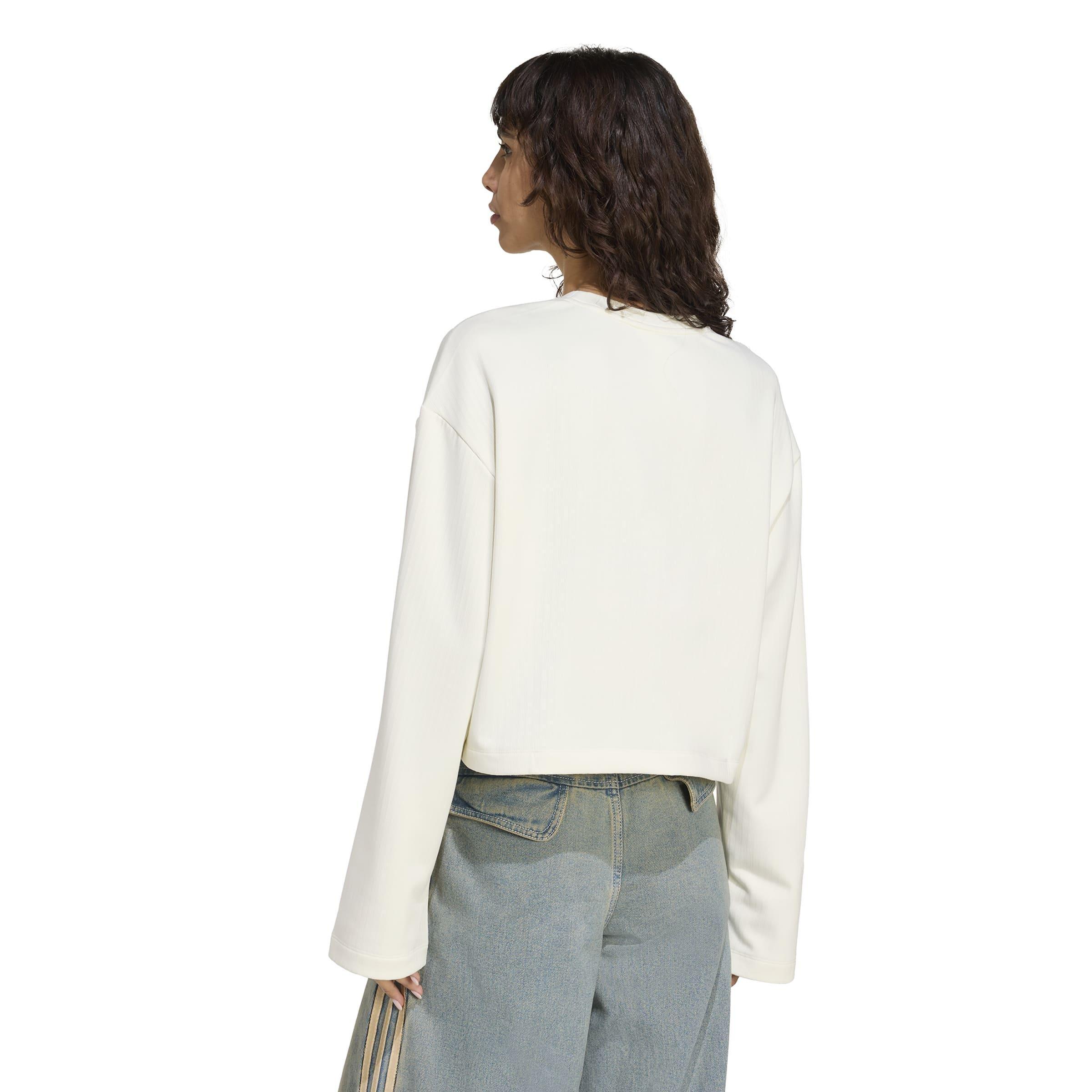 Essentials Winterized Wide Rib Long Sleeve, White, A701_ONE, medium