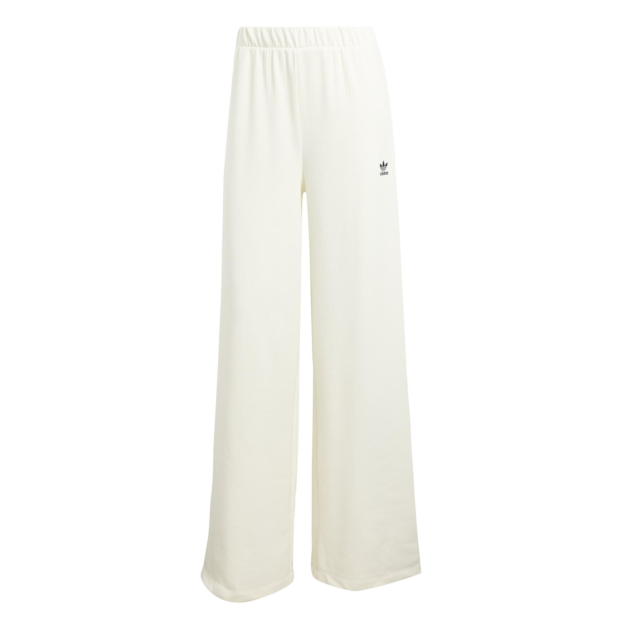 Essentials Winterized Wide Rib Tracksuit Bottoms, White, A701_ONE, medium