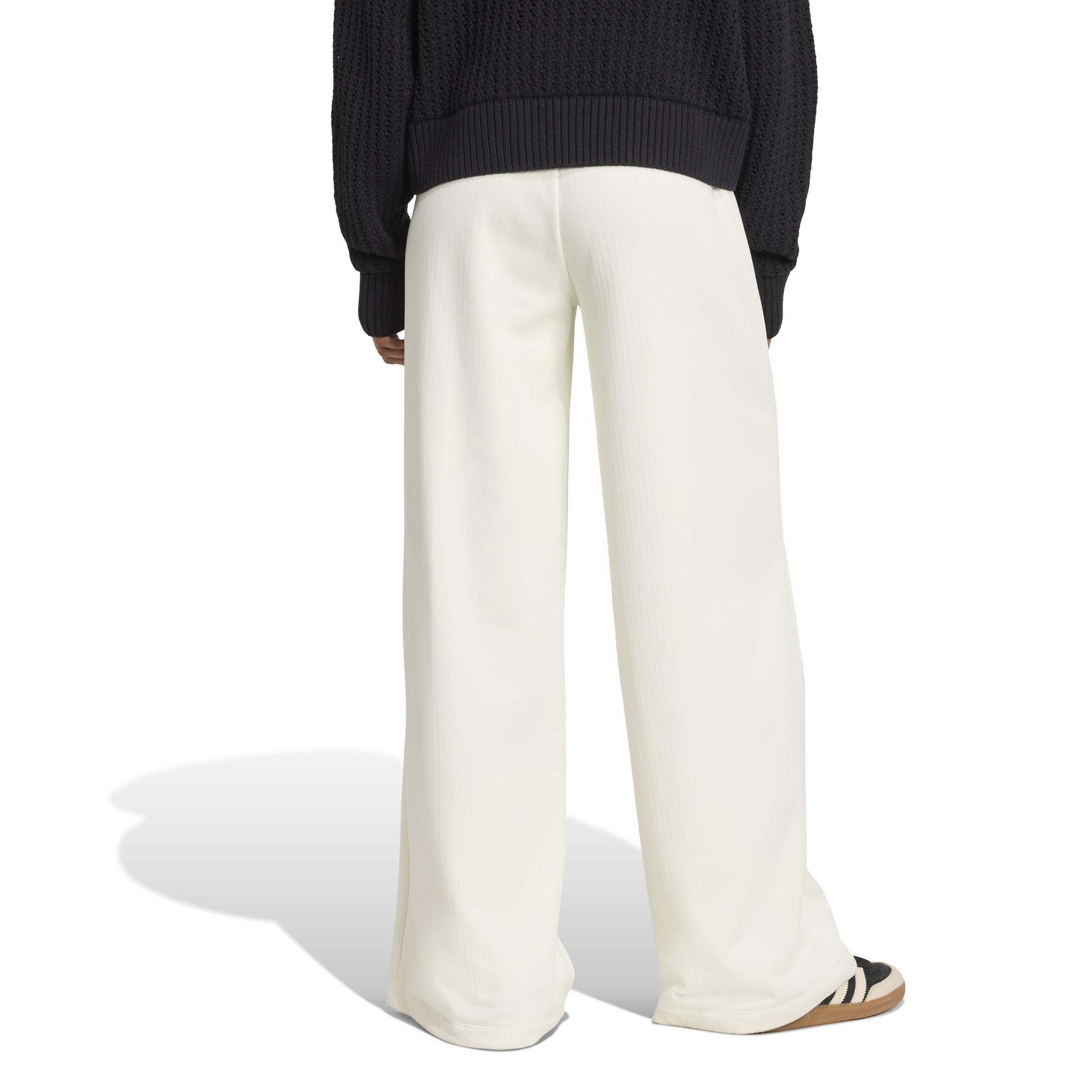 Essentials Winterized Wide Rib Tracksuit Bottoms, White, A701_ONE, large image number 1