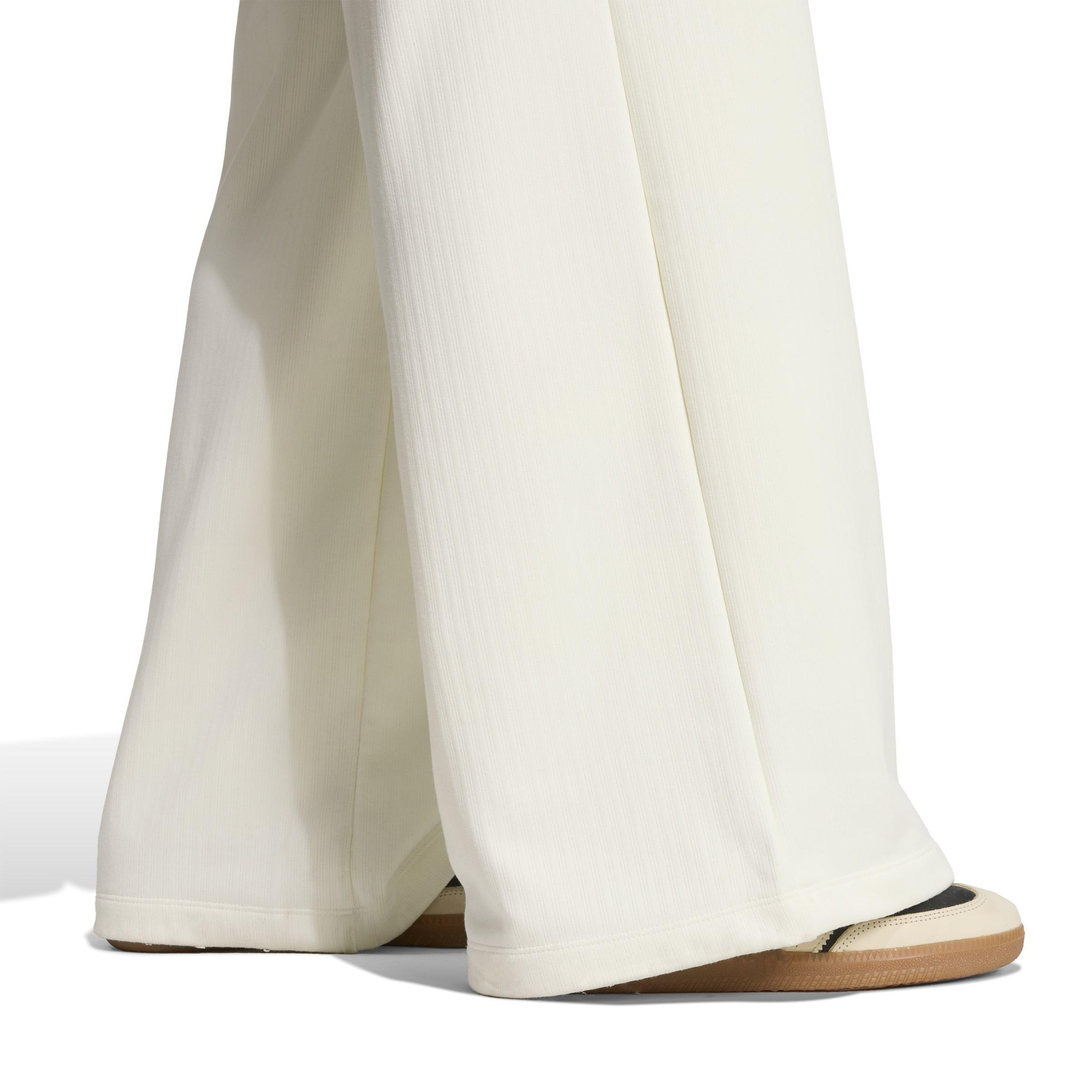 Essentials Winterized Wide Rib Tracksuit Bottoms, White, A701_ONE, medium