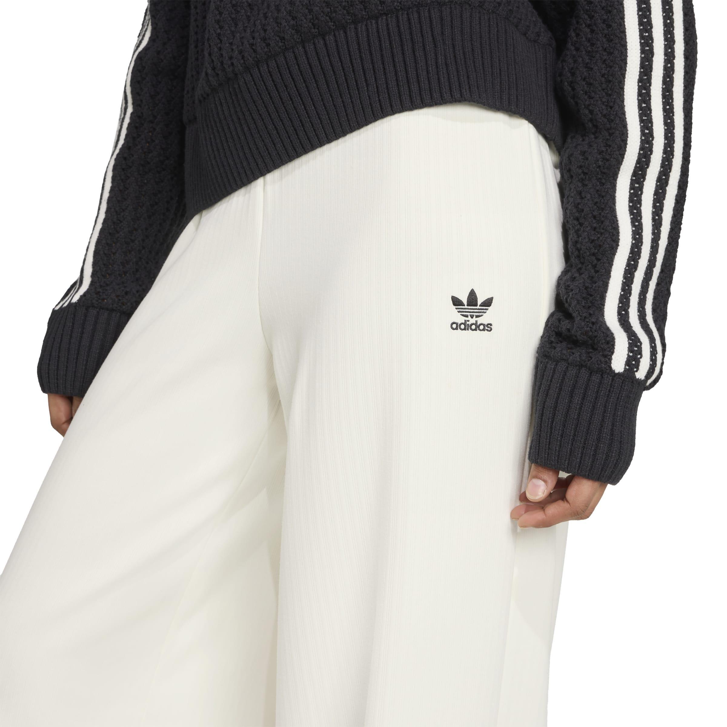 Essentials Winterized Wide Rib Tracksuit Bottoms, White, A701_ONE, large image number 3