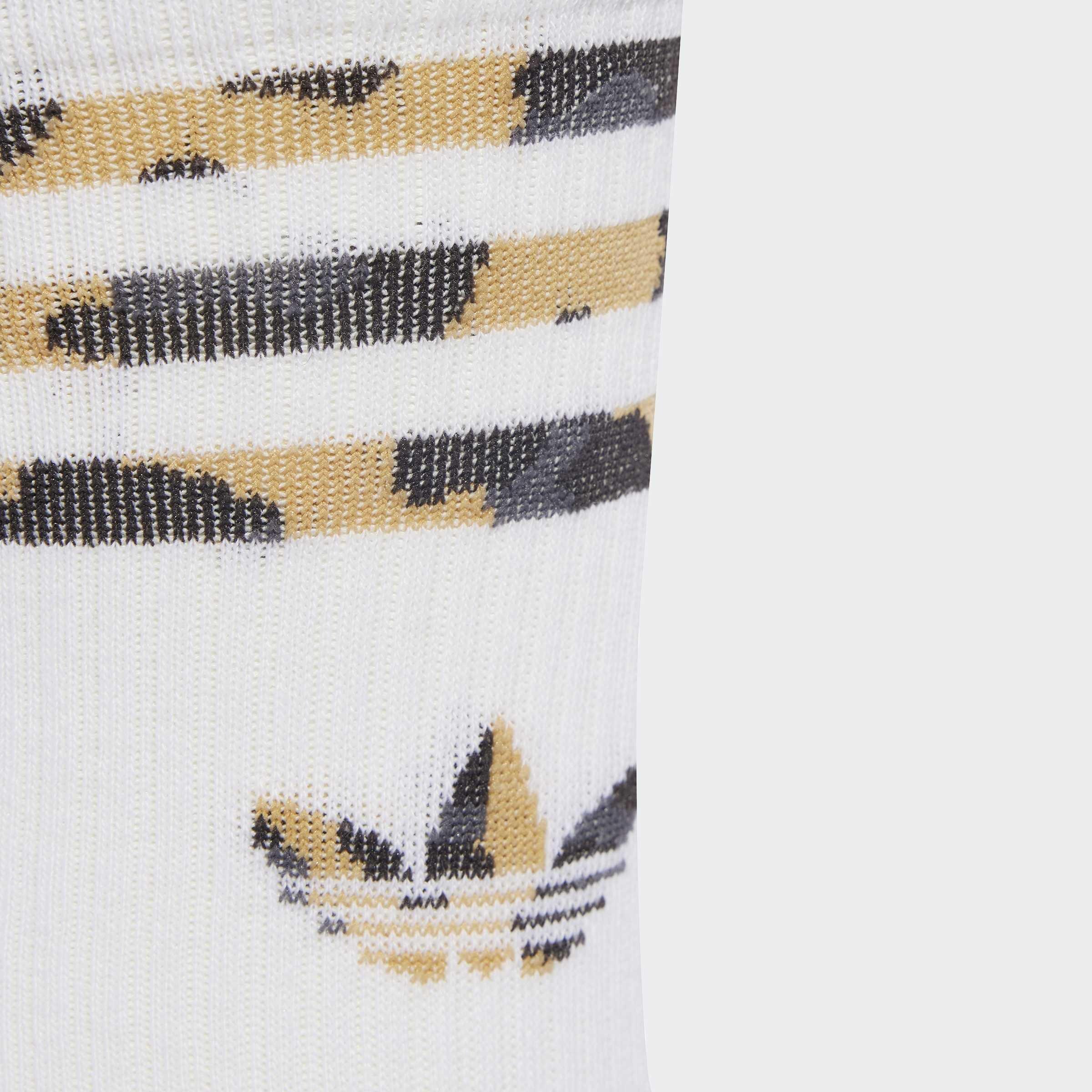 Unisex Leopard Crew Socks - 2 Pairs, Brown, A701_ONE, large image number 1