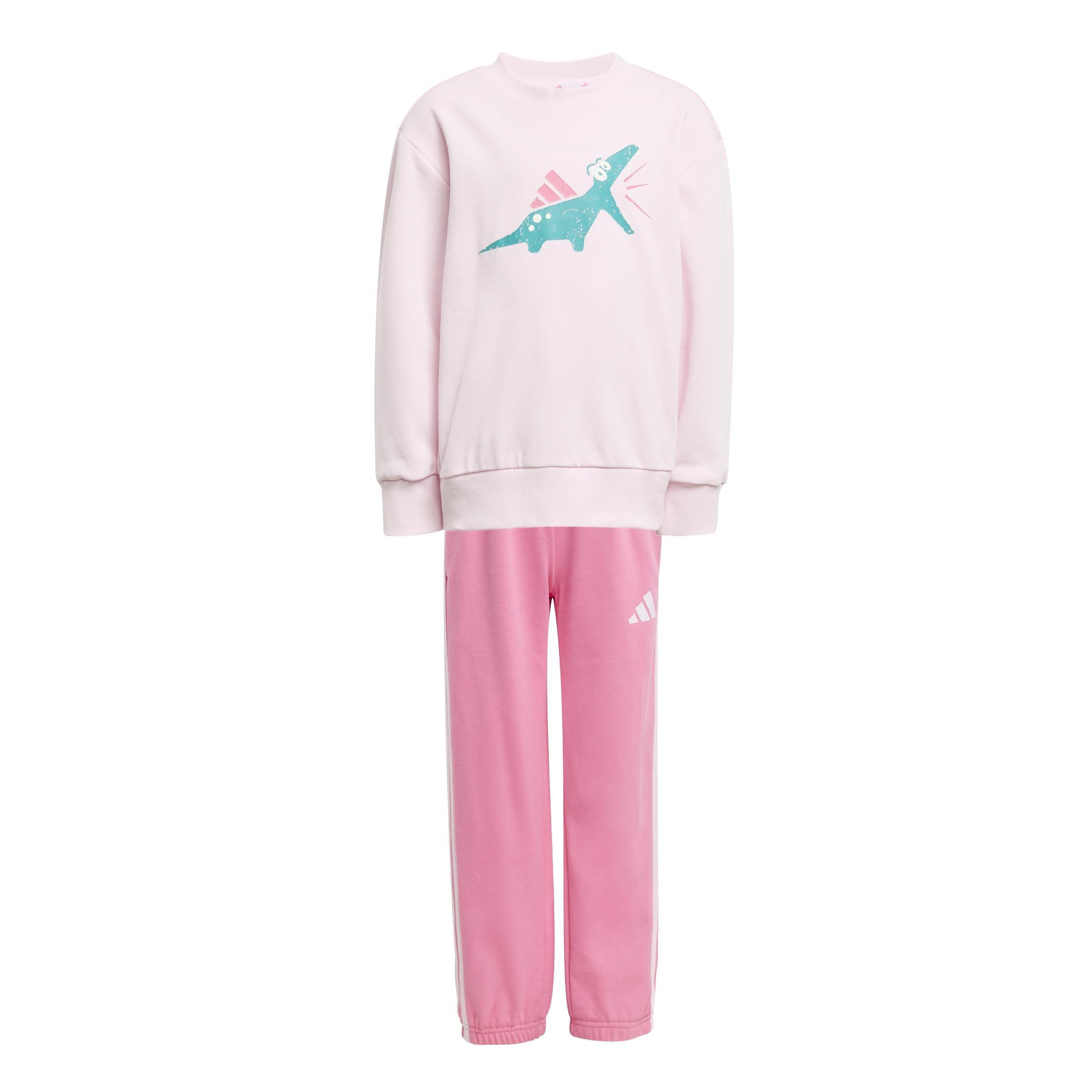Kids Unisex Seasonal Essentials Adiraptor Fleece Jogger Set Little, Pink, , large image number 0