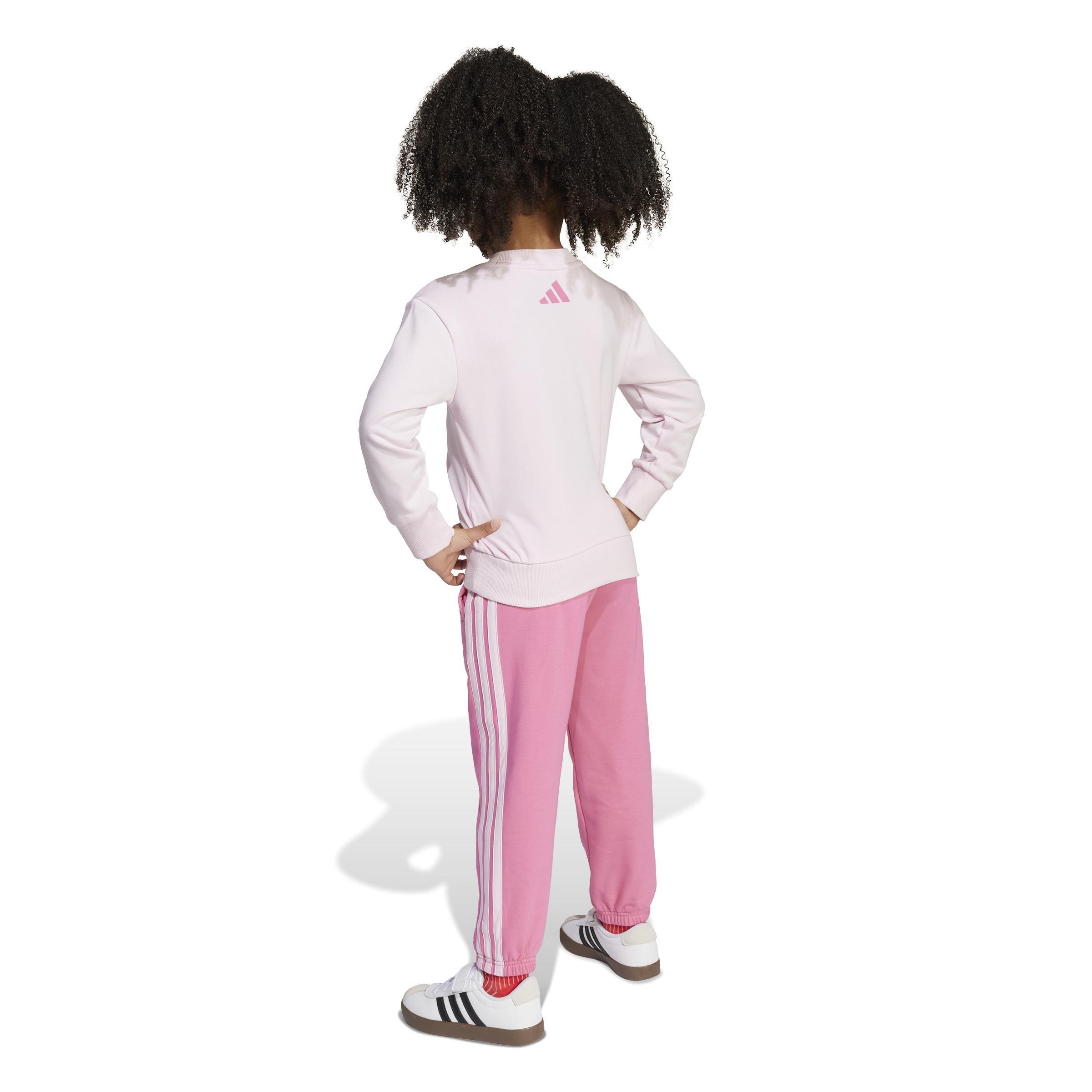 Kids Unisex Seasonal Essentials Adiraptor Fleece Jogger Set Little, Pink, , large image number 2