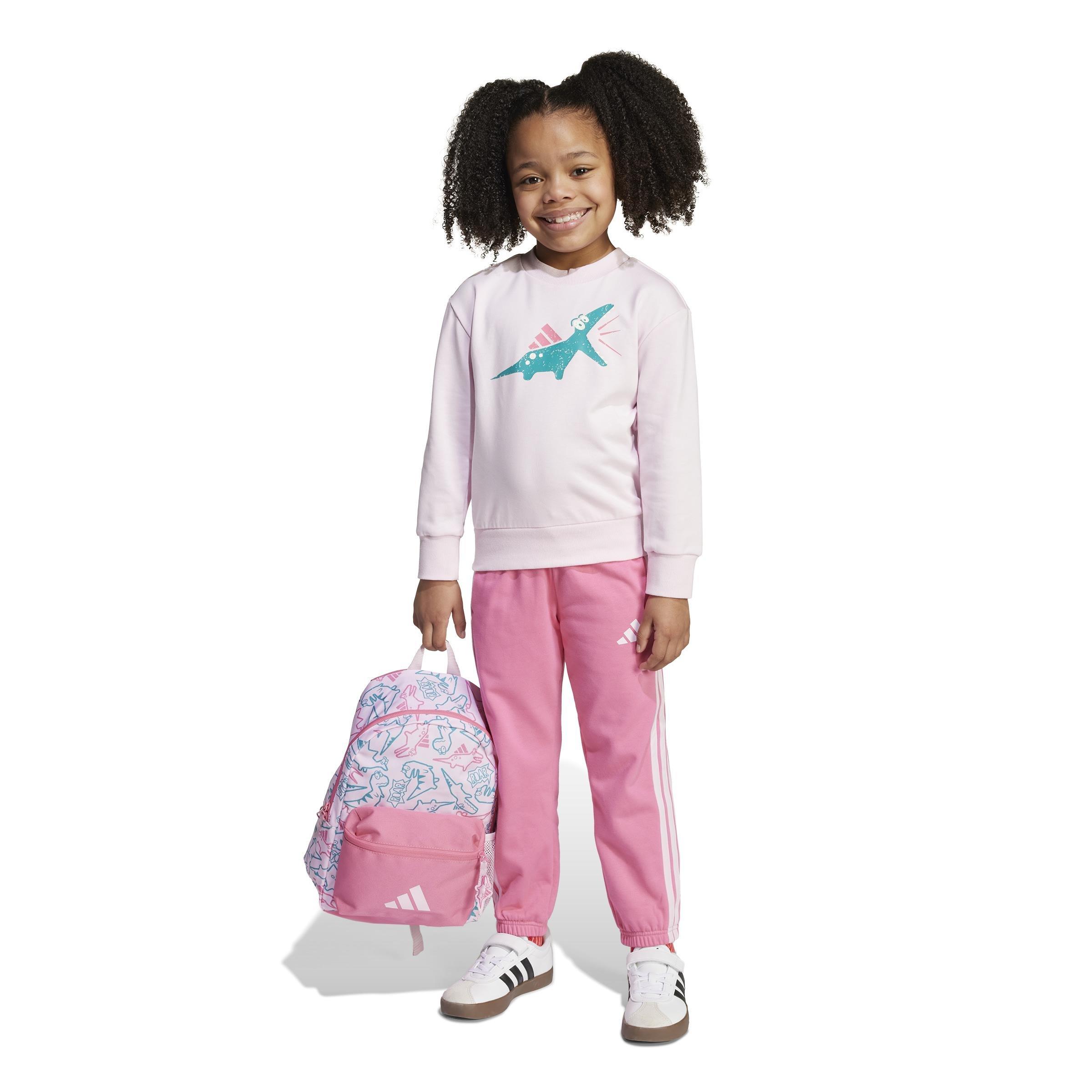 Kids Unisex Seasonal Essentials Adiraptor Fleece Jogger Set Little, Pink, , large image number 9
