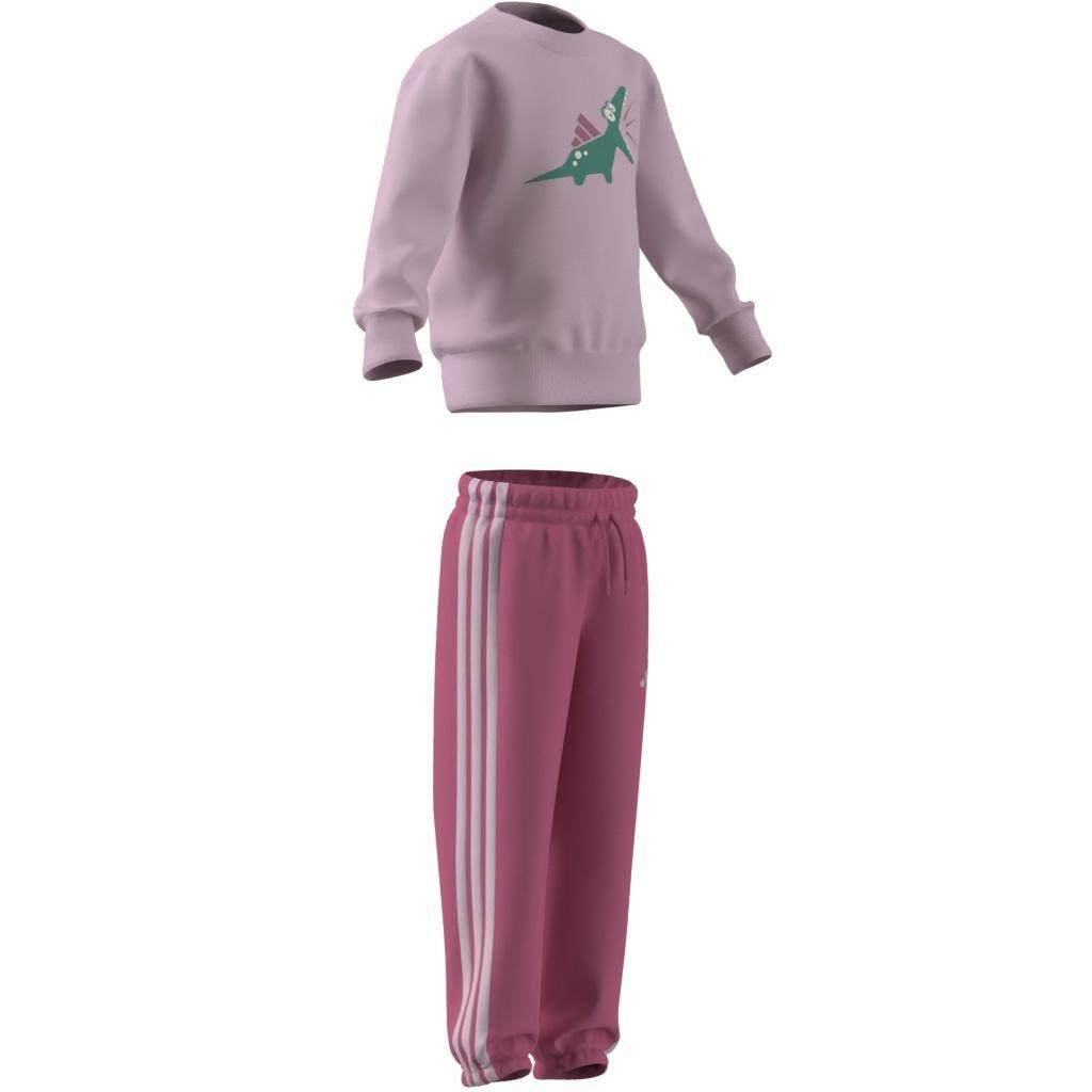Kids Unisex Seasonal Essentials Adiraptor Fleece Jogger Set Little, Pink, , large image number 12