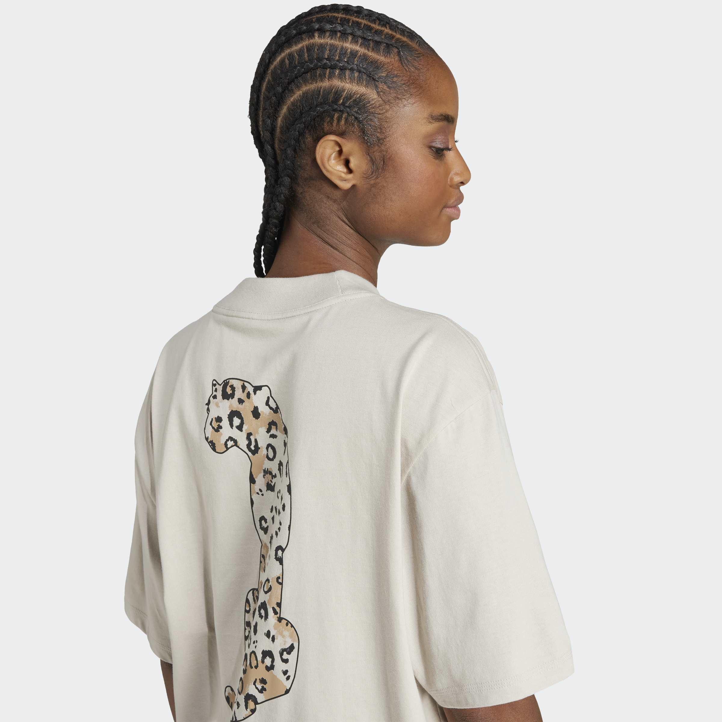 Animal Loose Graphic T-Shirt, Grey, A701_ONE, large image number 3