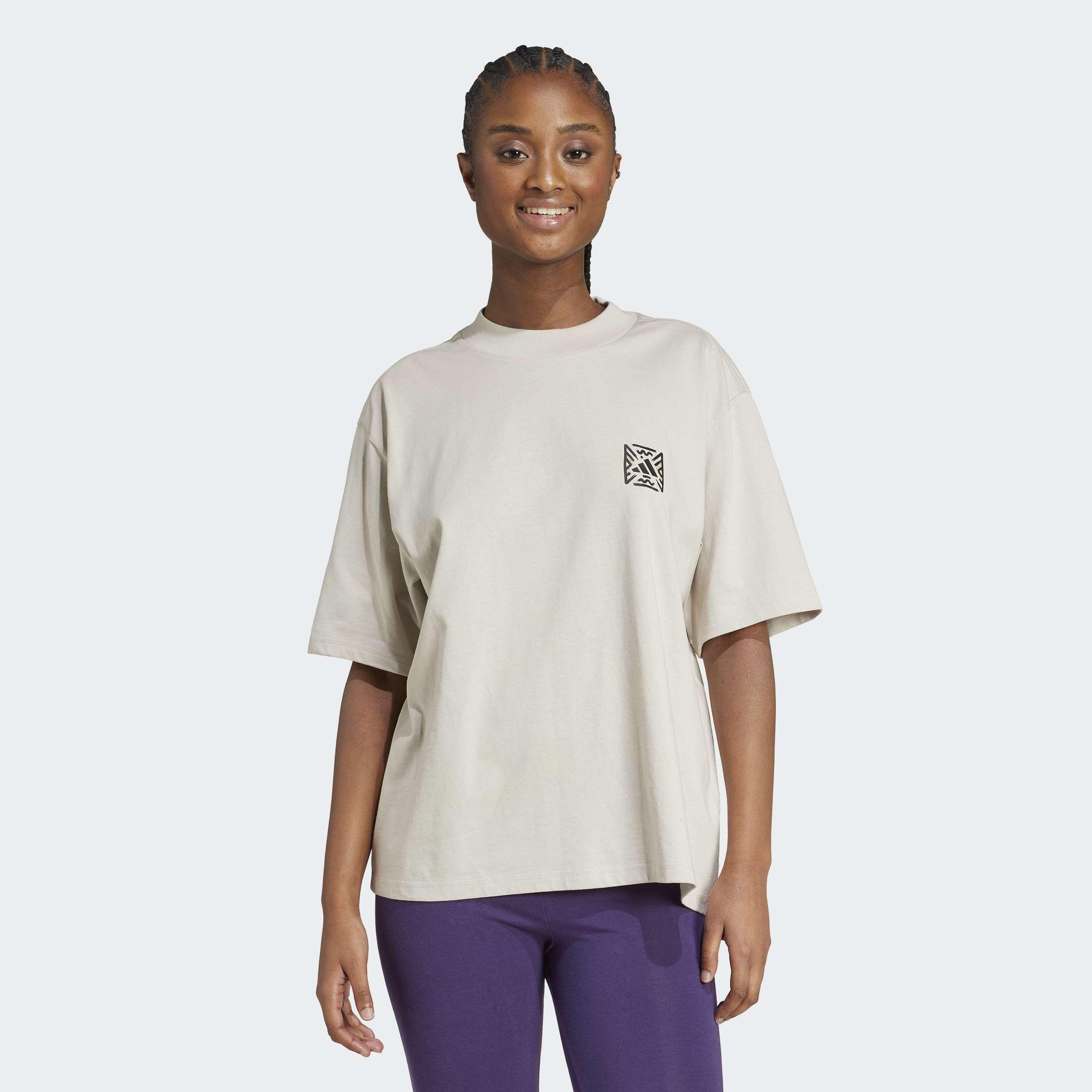 Animal Loose Graphic T-Shirt, Grey, A701_ONE, large image number 5