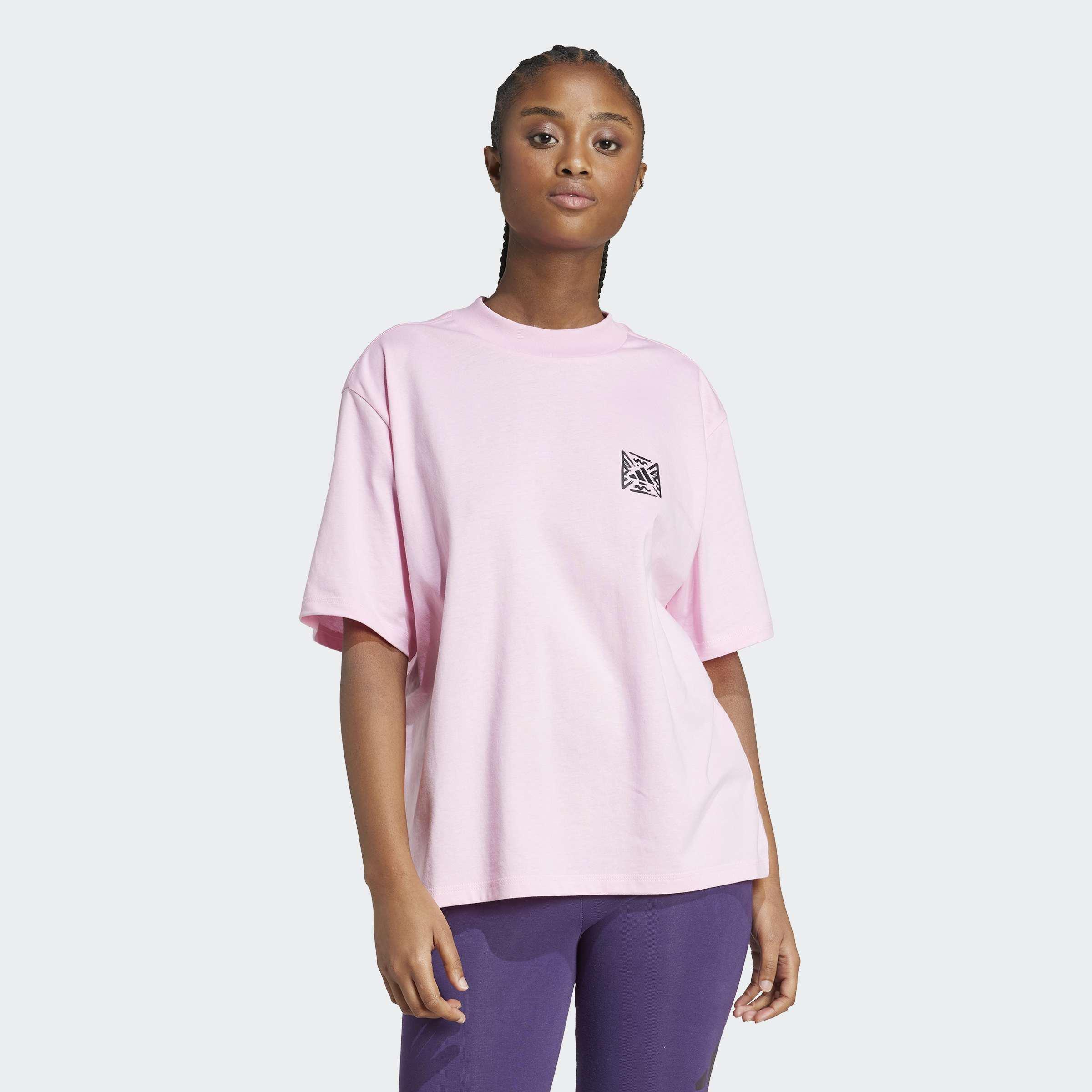 Animal Loose Graphic T-Shirt, Pink, A701_ONE, large image number 4