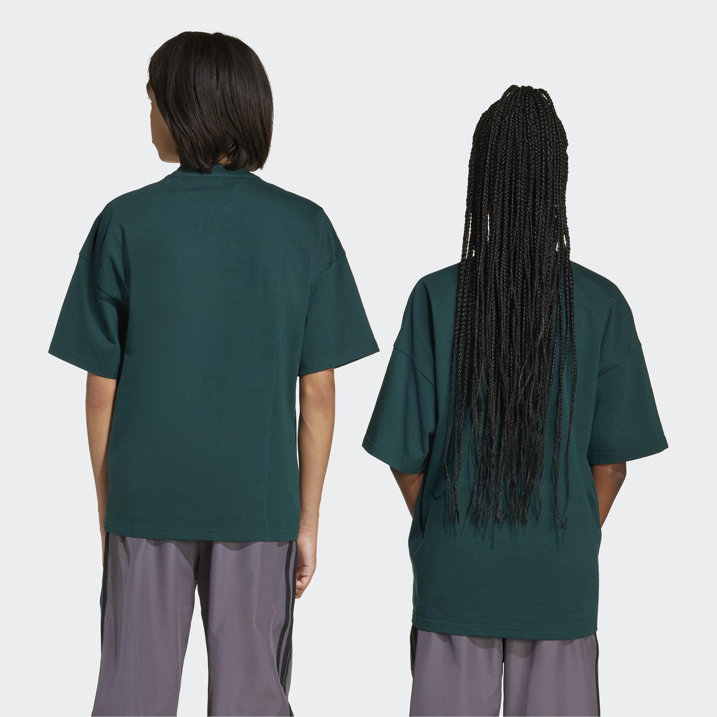 Kids Unisex Oversize Trefoil T-Shirt, Green