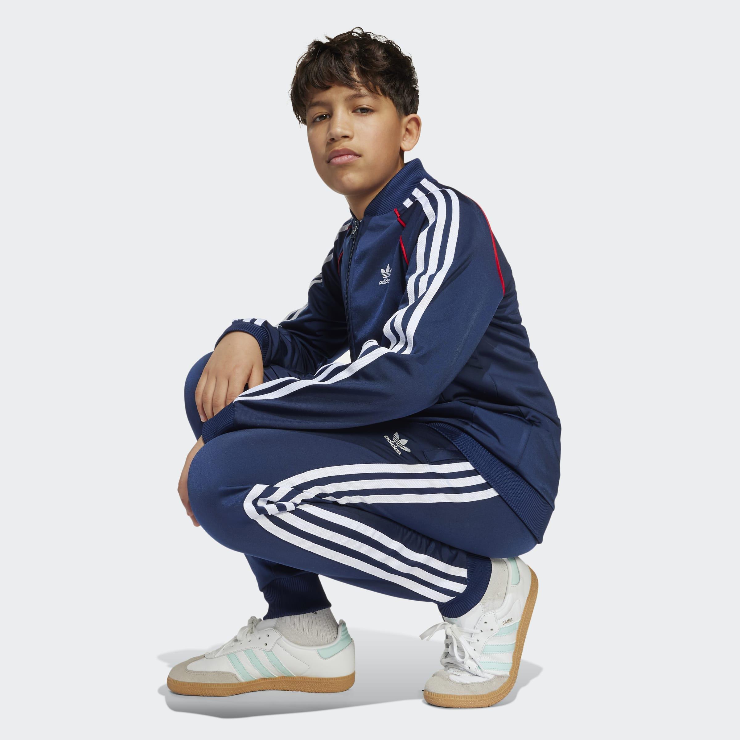 Kids Unisex Adicolor SST Track Tracksuit Bottoms, Blue, A701_ONE, large image number 3