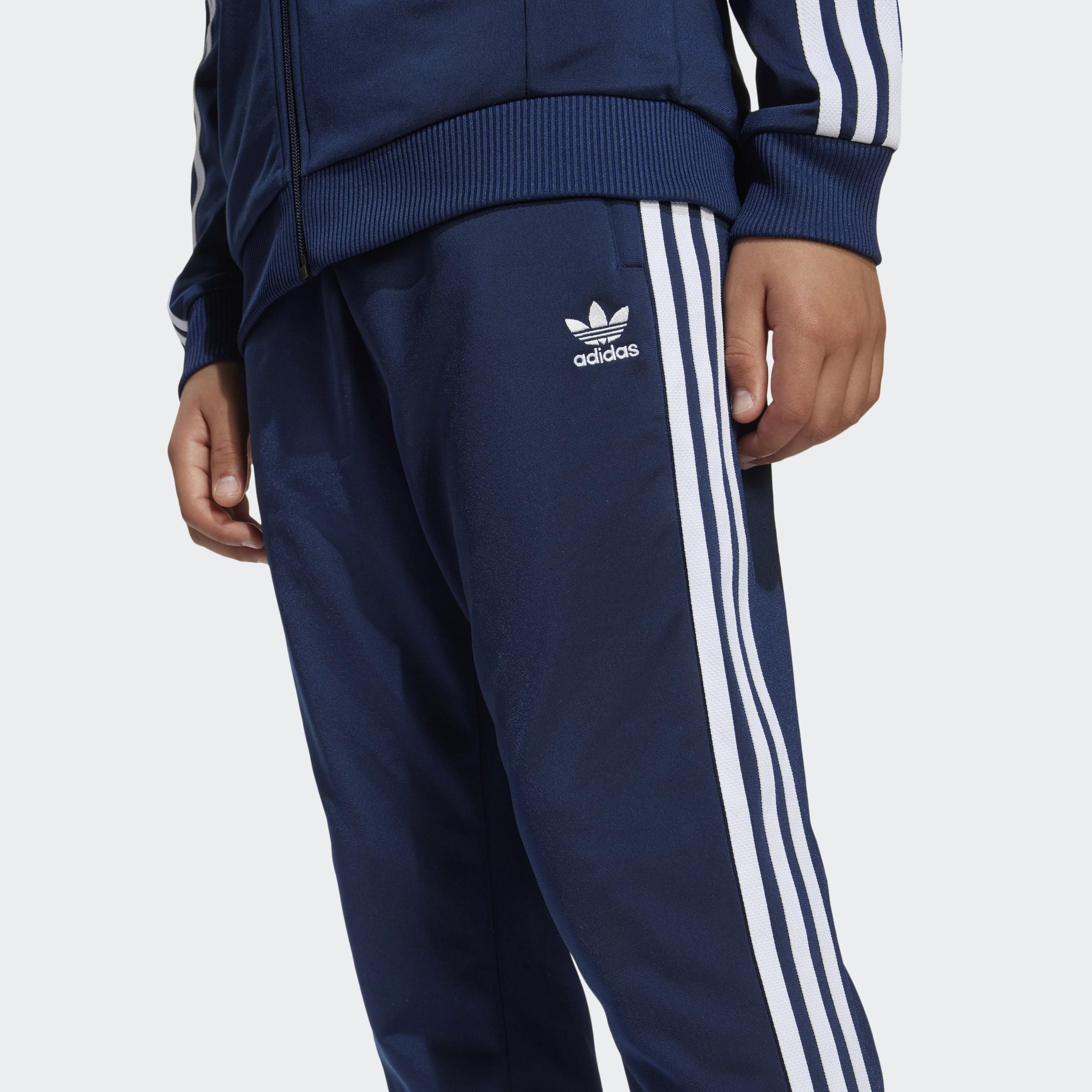Kids Unisex Adicolor SST Track Tracksuit Bottoms, Blue, A701_ONE, large image number 4