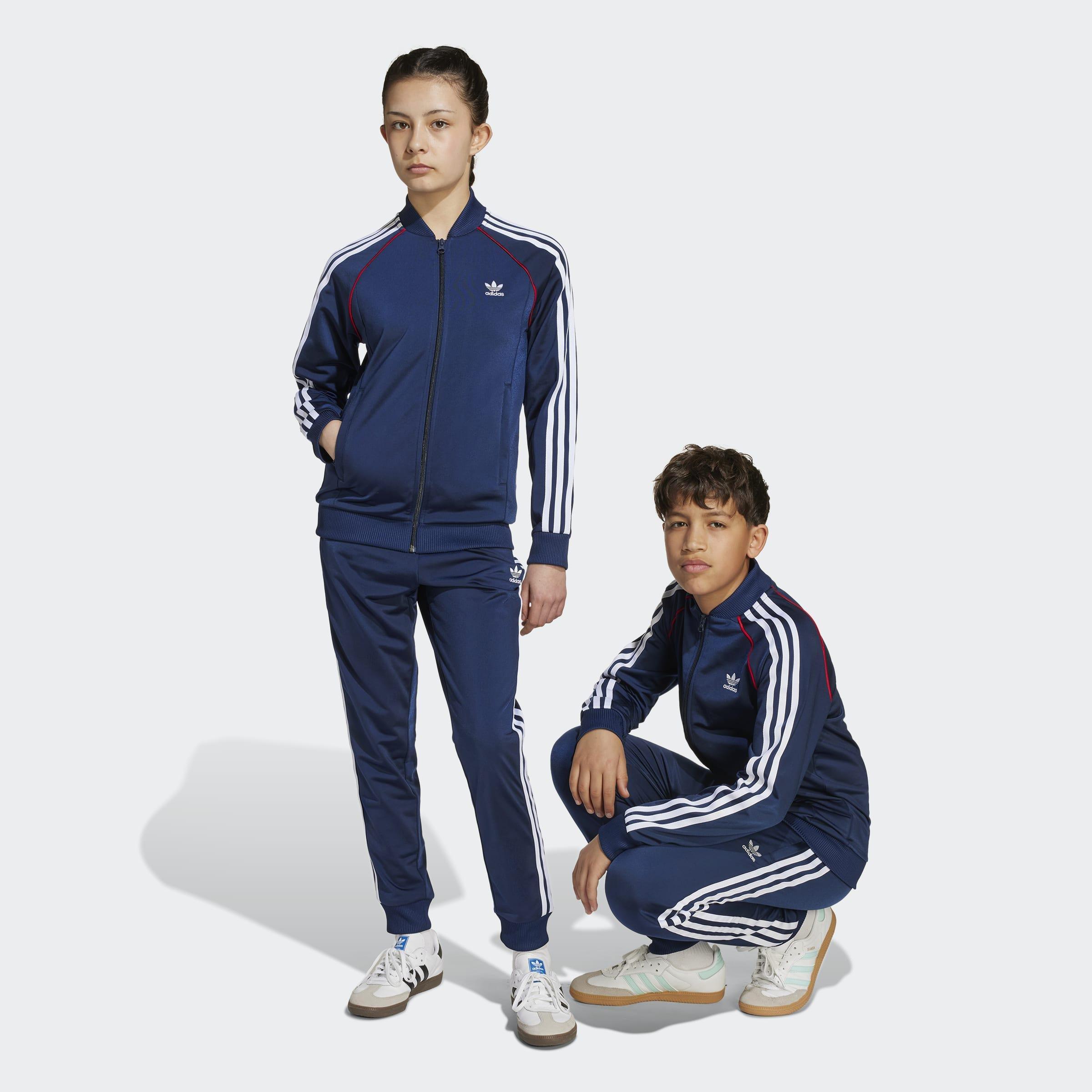 Kids Unisex Adicolor SST Track Tracksuit Bottoms, Blue, A701_ONE, large image number 7