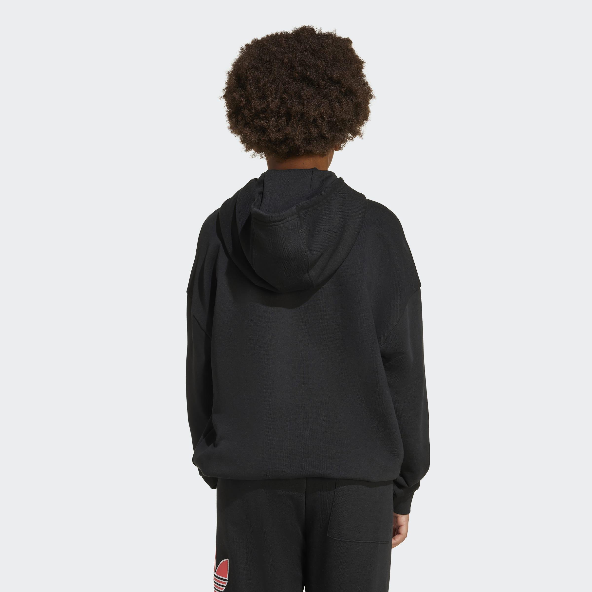 Kids Unisex Big Logo Oversized Hoodie, Black, A701_ONE, large image number 1