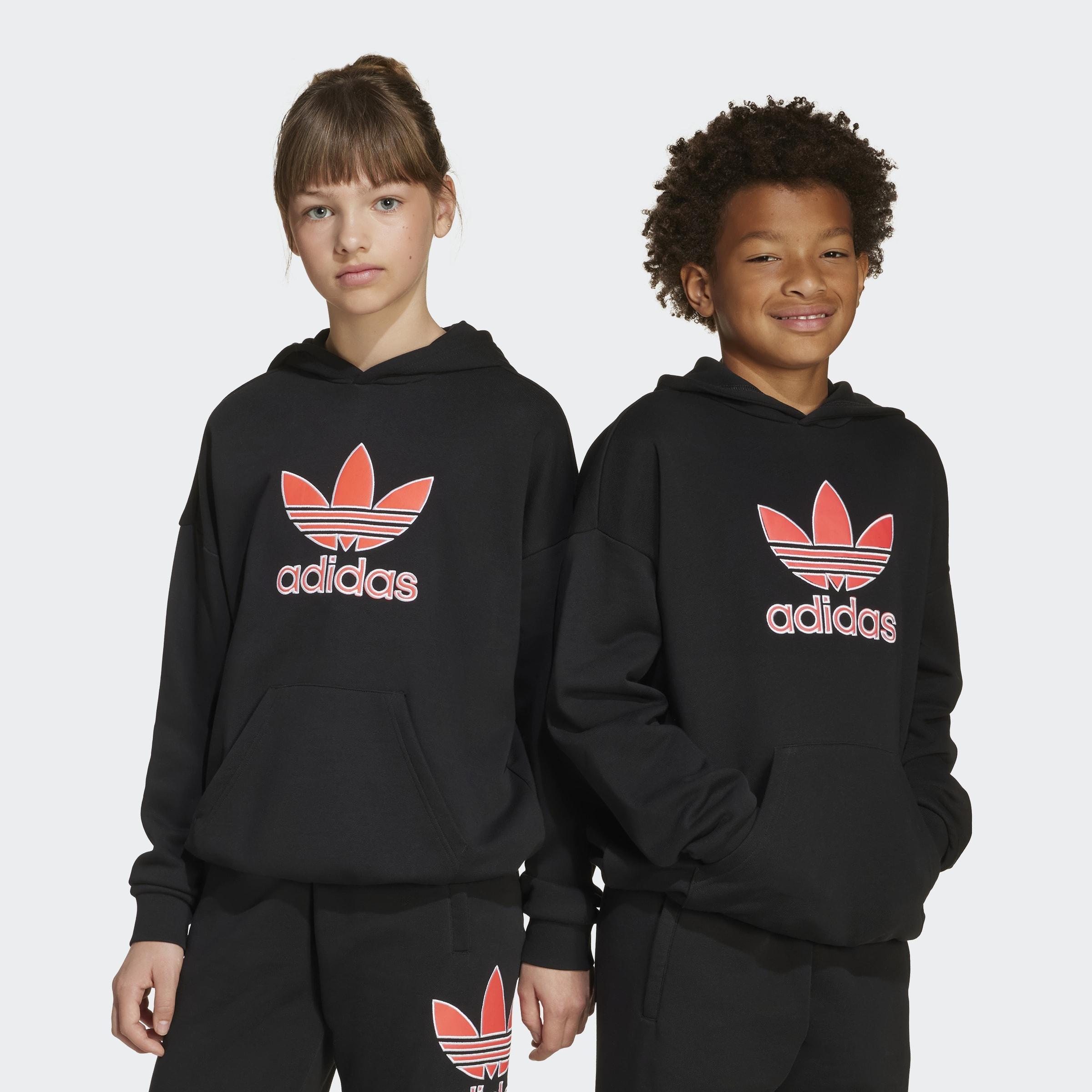 Kids Unisex Big Logo Oversized Hoodie, Black, A701_ONE, large image number 5