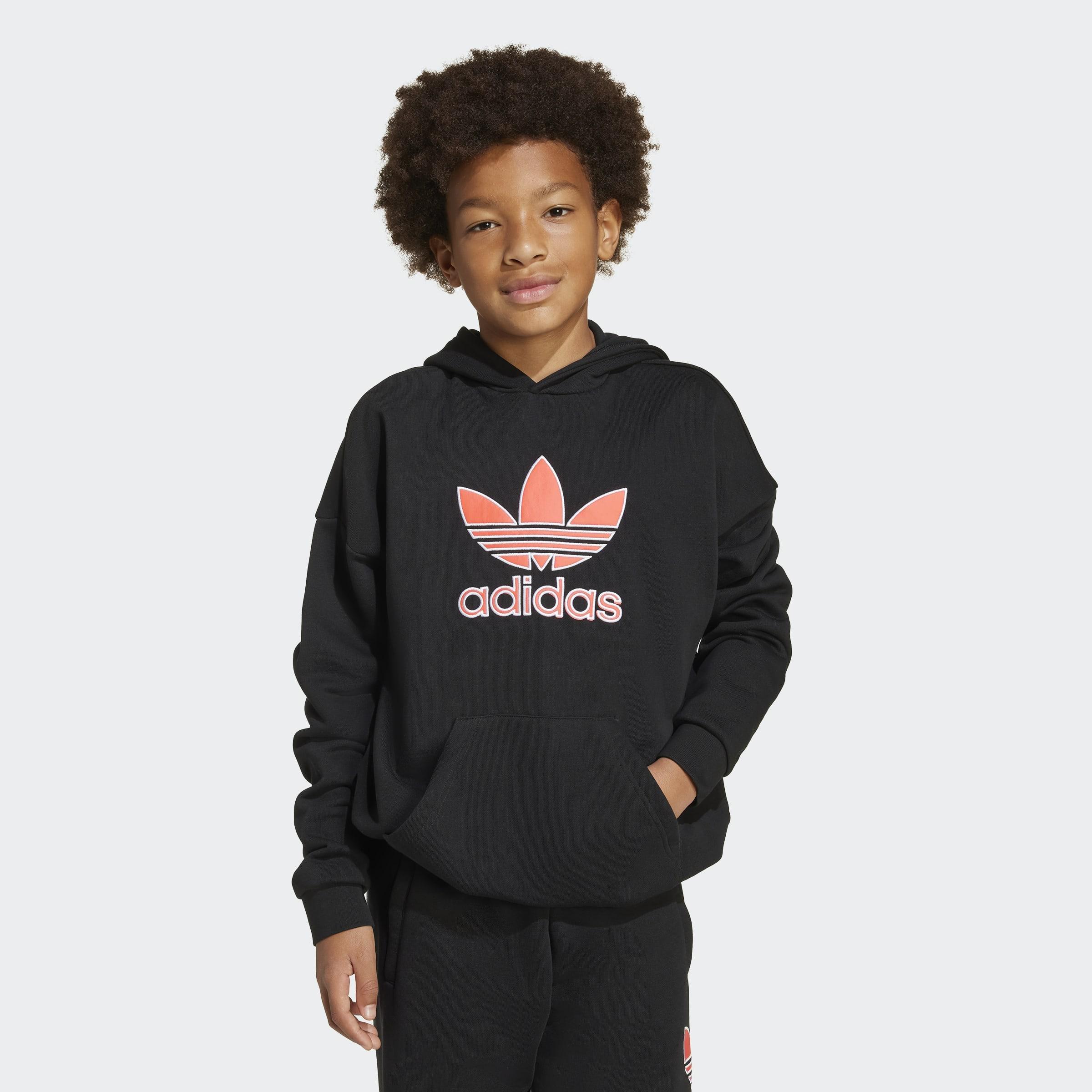 Kids Unisex Big Logo Oversized Hoodie, Black, A701_ONE, large image number 6