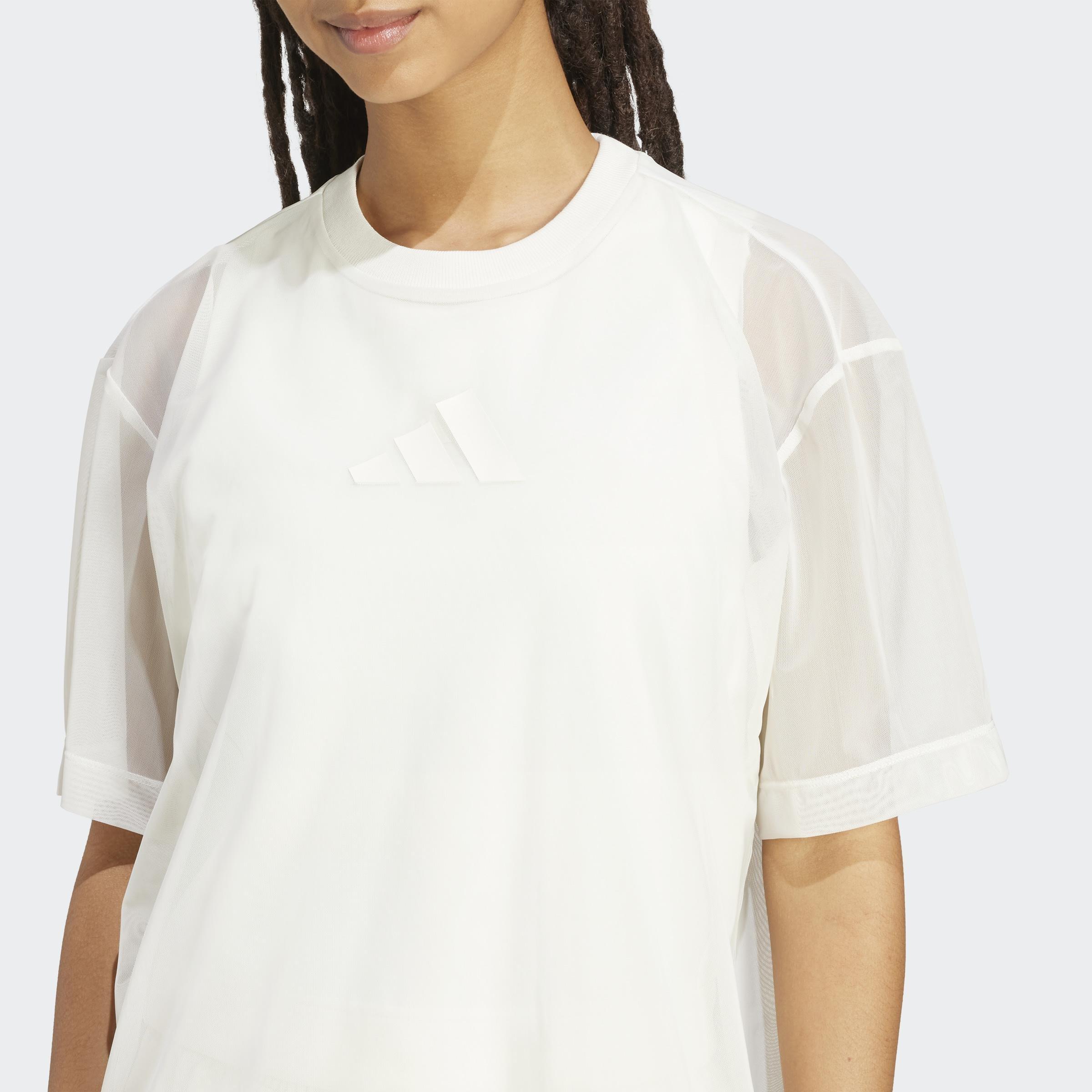 Soft Lux Mesh T-Shirt, White, A701_ONE, large image number 3