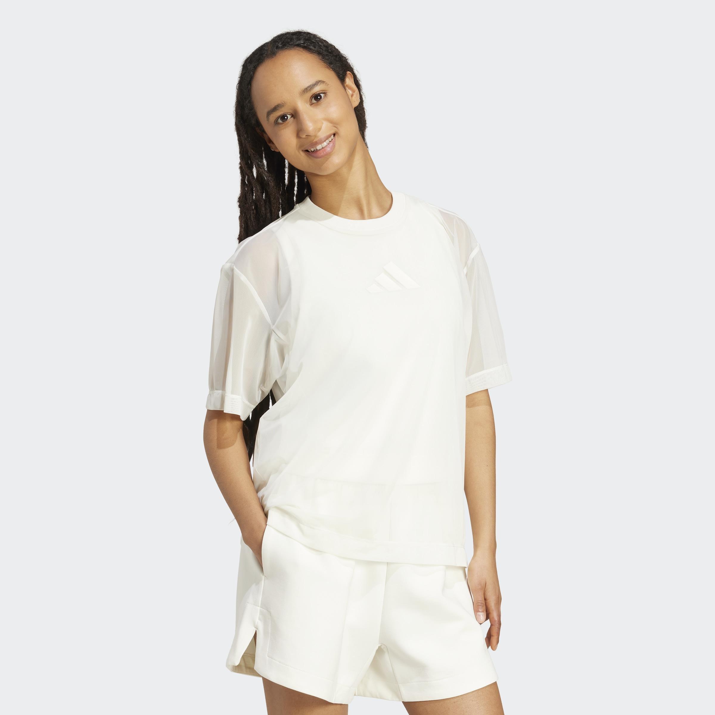 Soft Lux Mesh T-Shirt, White, A701_ONE, large image number 4