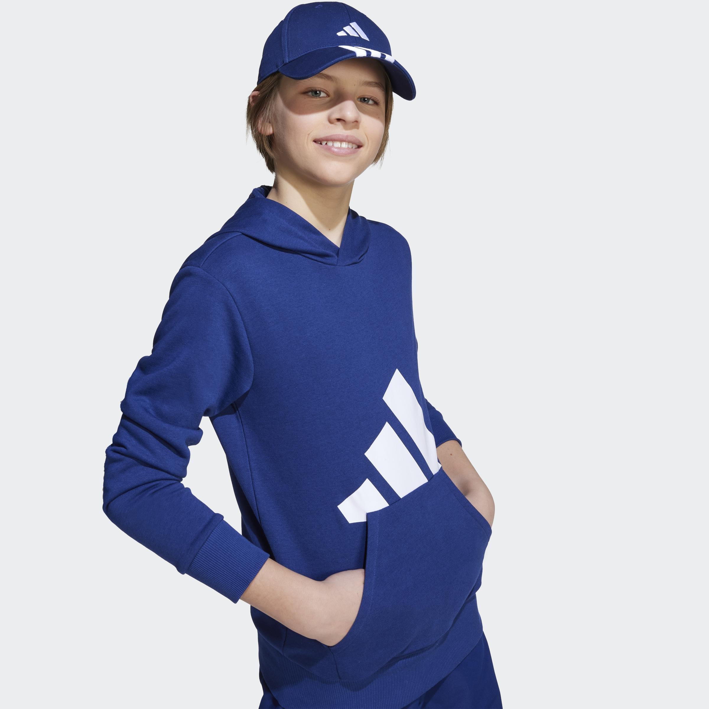 Kids Unisex Essentials Hoodie, Blue, A701_ONE, large image number 3