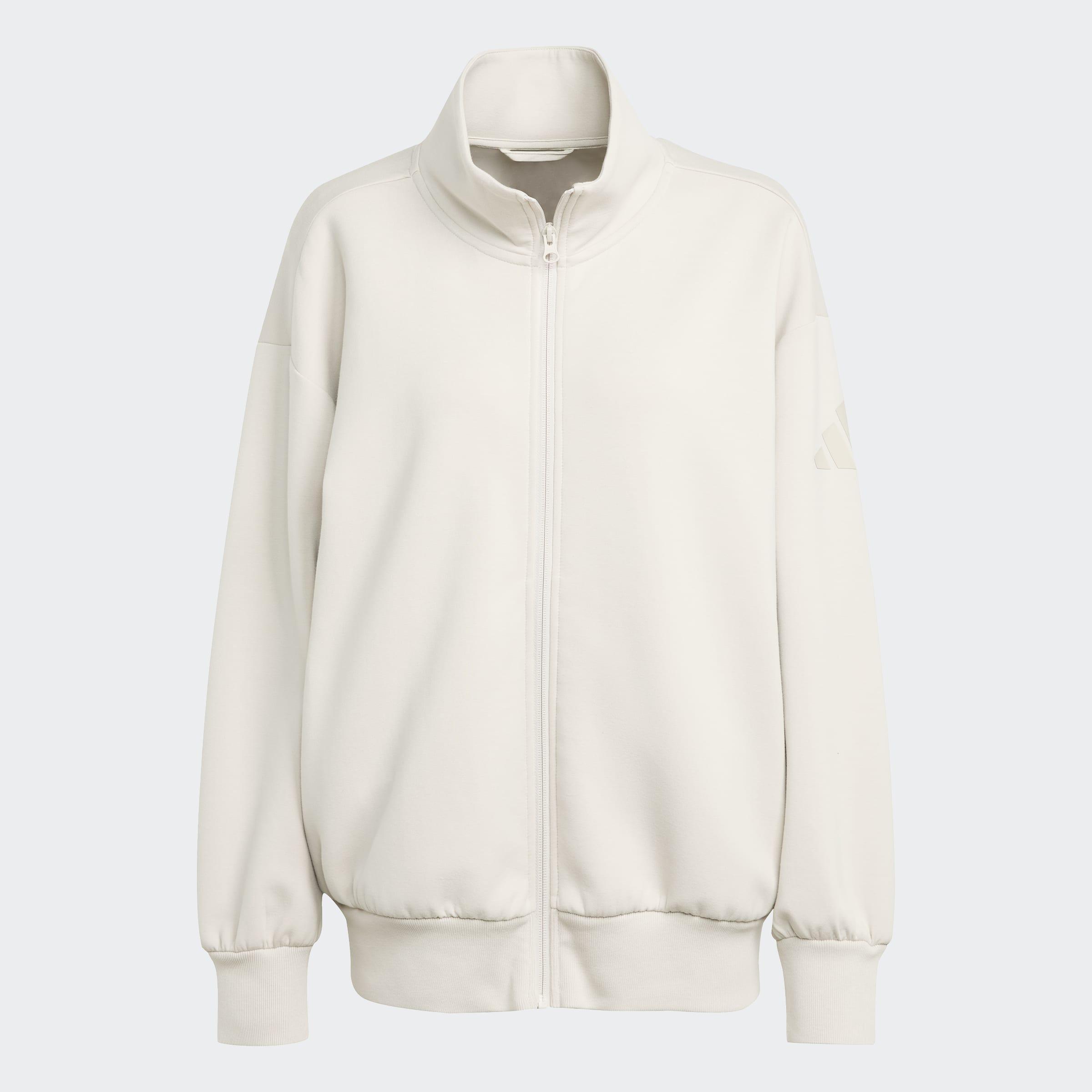 Soft Lux Loose Full-Zip Hoodie, Grey, A701_ONE, large image number 0