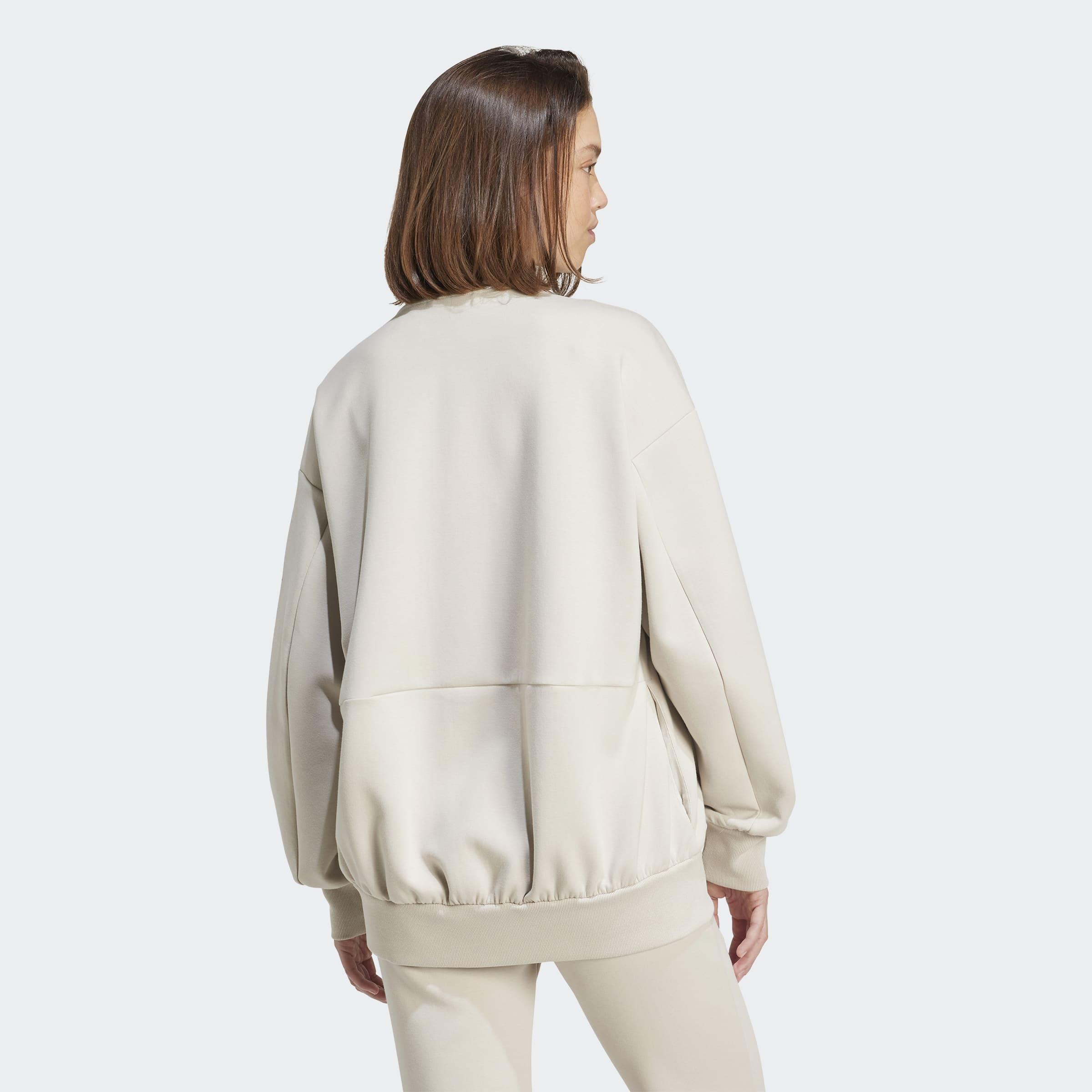 Soft Lux Loose Full-Zip Hoodie, Grey, A701_ONE, large image number 1