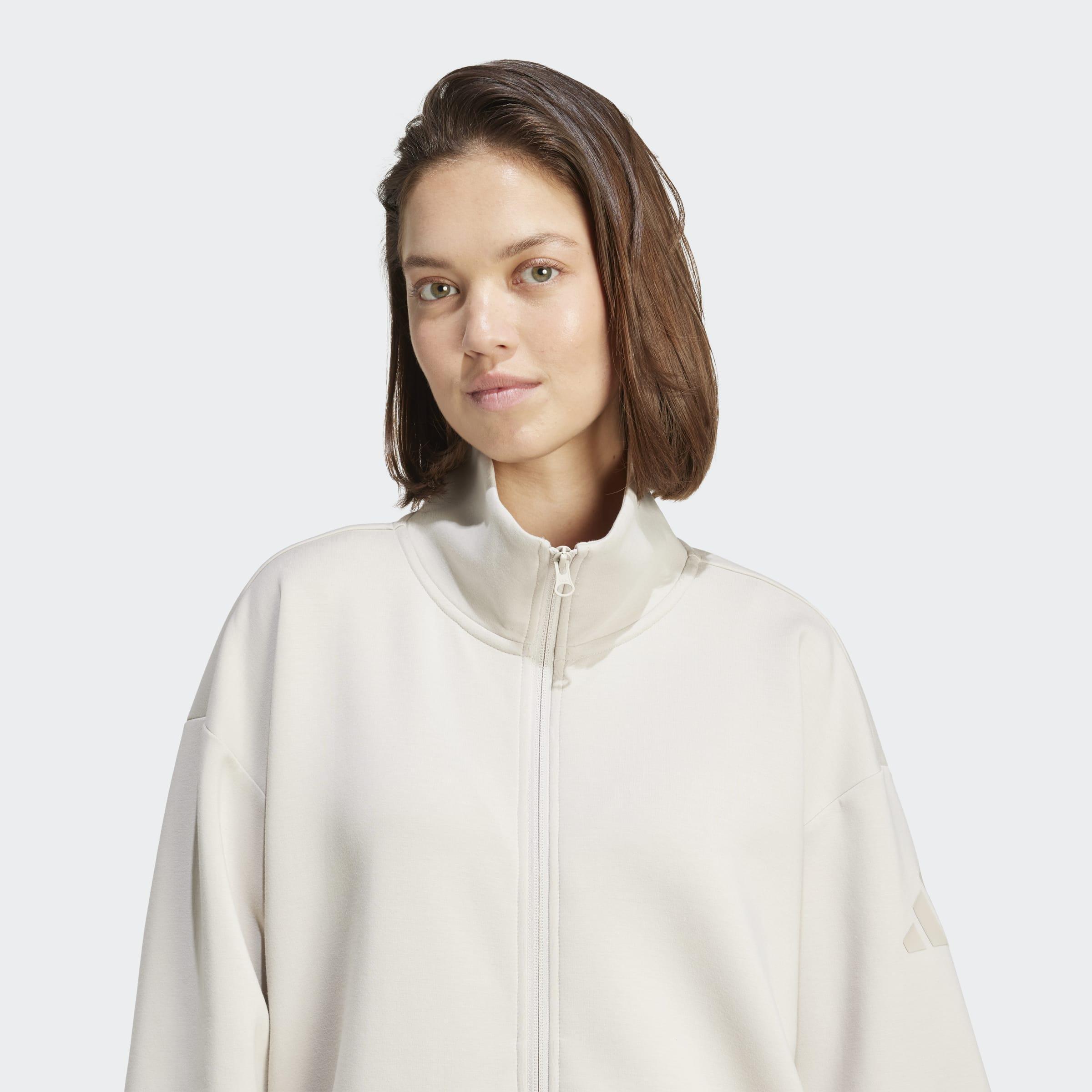 Soft Lux Loose Full-Zip Hoodie, Grey, A701_ONE, large image number 2