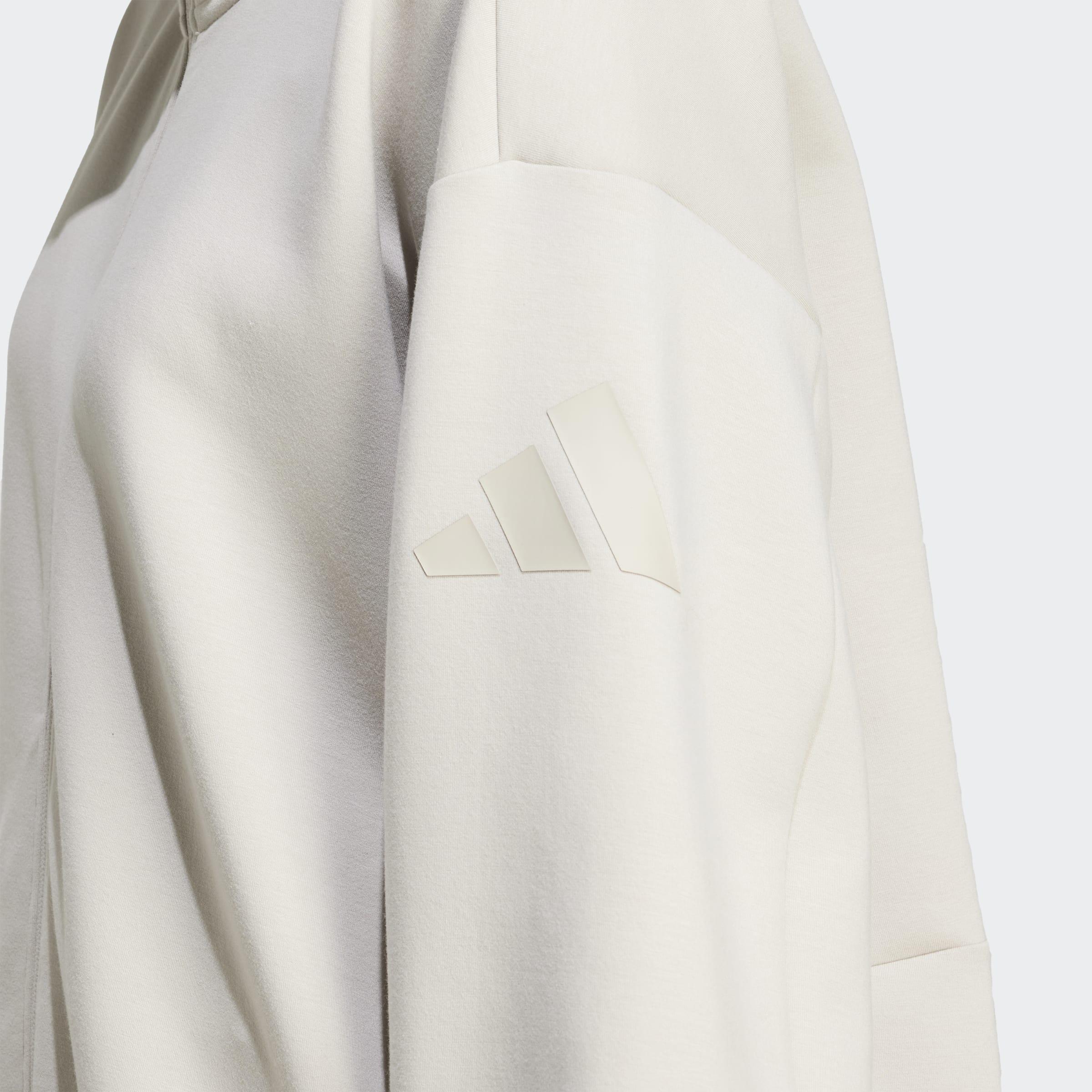 Soft Lux Loose Full-Zip Hoodie, Grey, A701_ONE, large image number 3