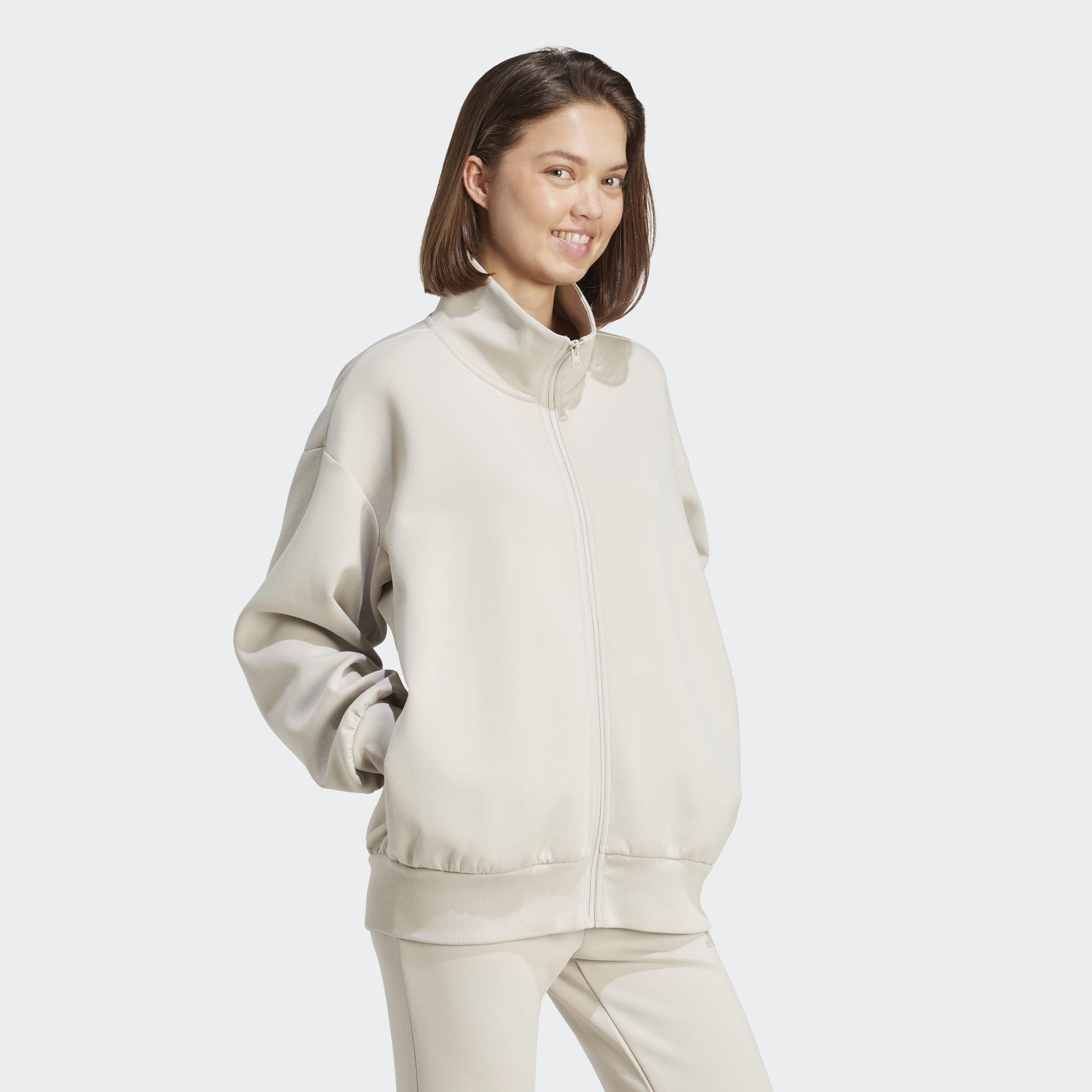 Soft Lux Loose Full-Zip Hoodie, Grey, A701_ONE, large image number 4