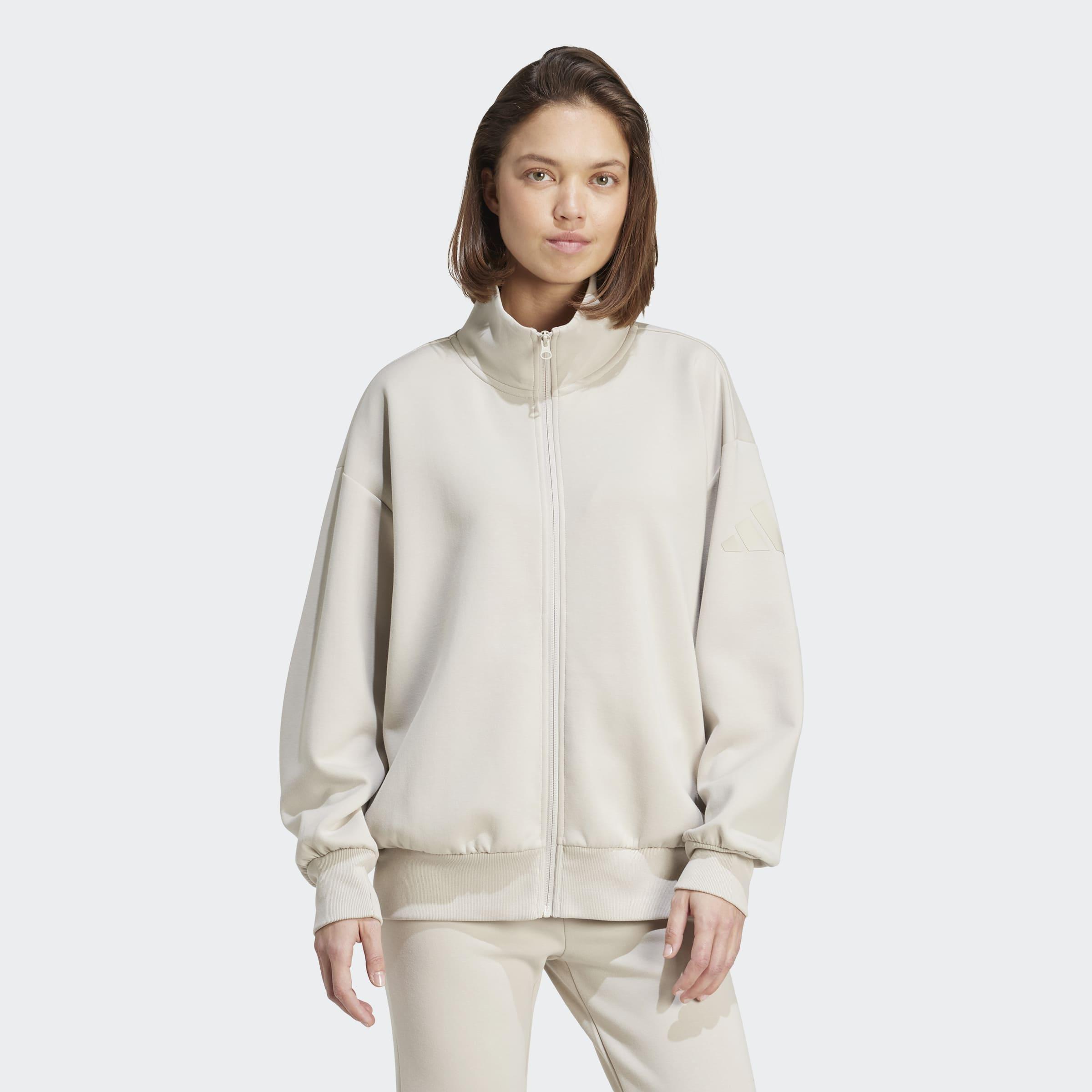 Soft Lux Loose Full-Zip Hoodie, Grey, A701_ONE, large image number 5