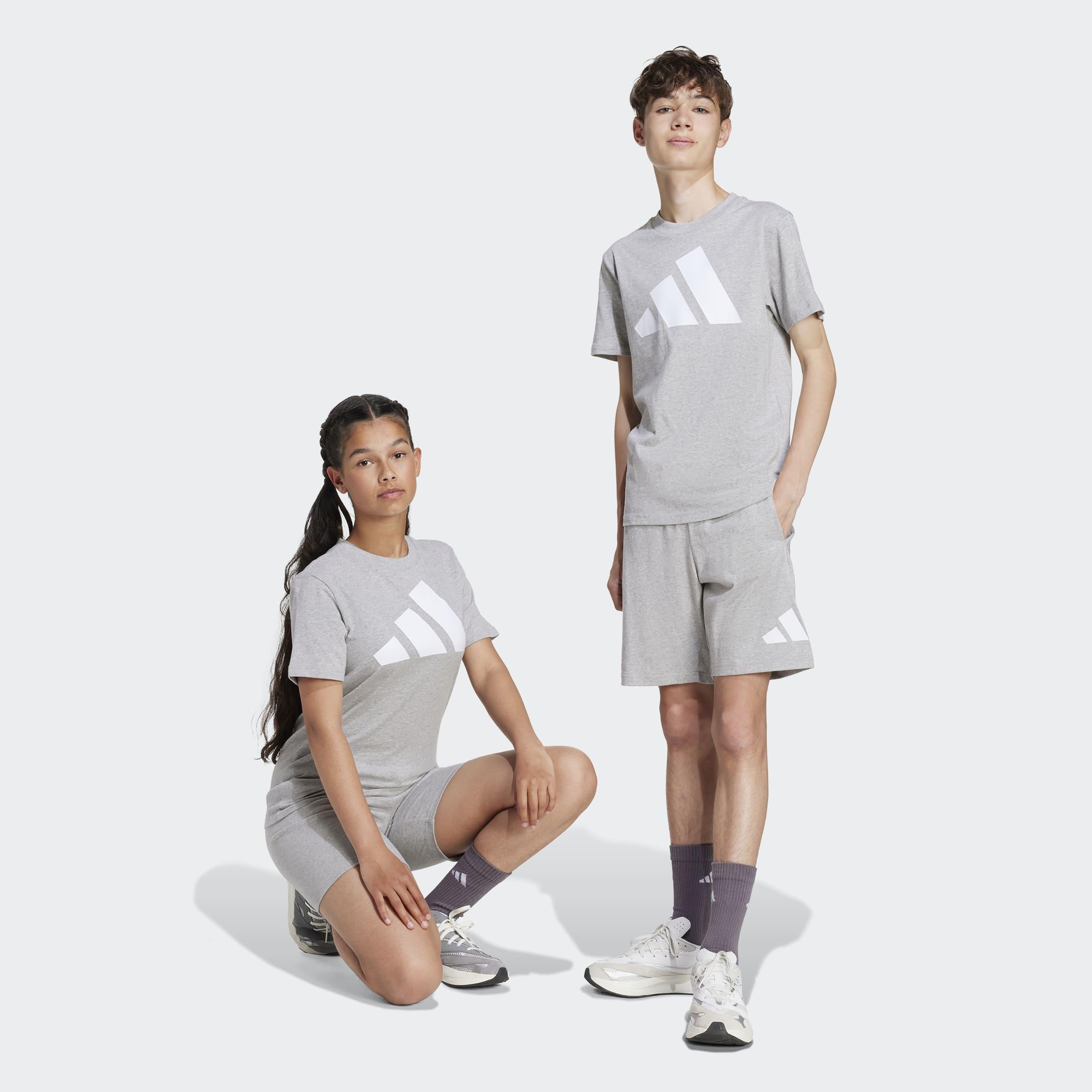Kids Unisex Essentials Shorts, Grey, A701_ONE, large image number 7
