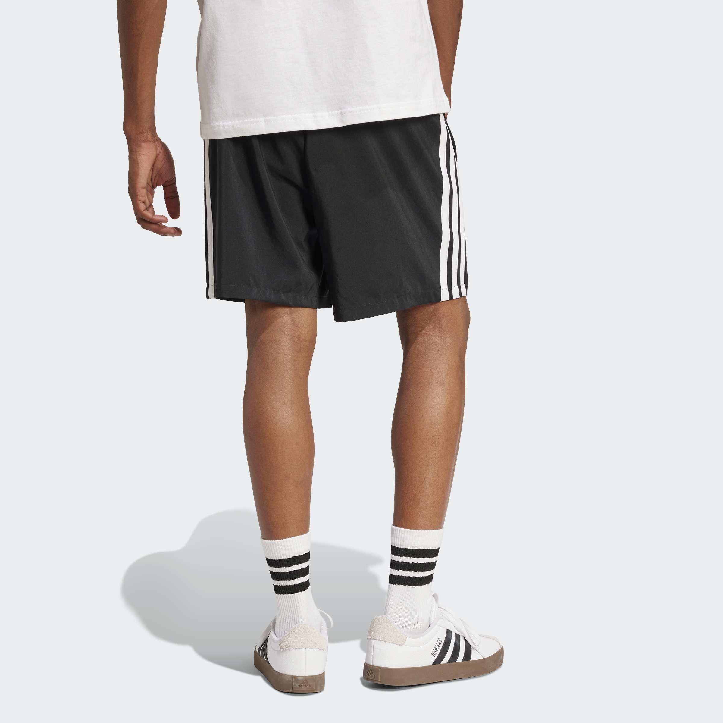 Essentials 3-Stripes Chelsea Shorts, Black, A701_ONE, large image number 1